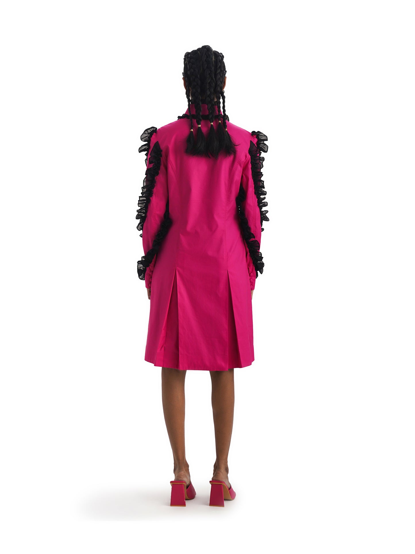 Notre Ame Mon Chou Sourire Rose Ruffle Dress-B