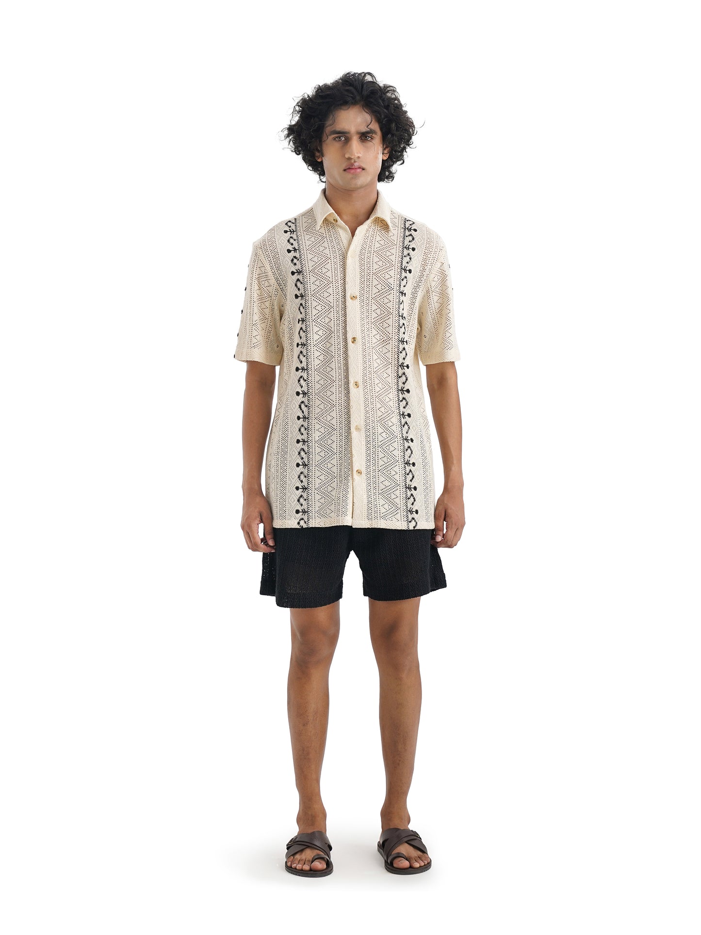 Notre Ame La Broderie Cancun Shirt-F