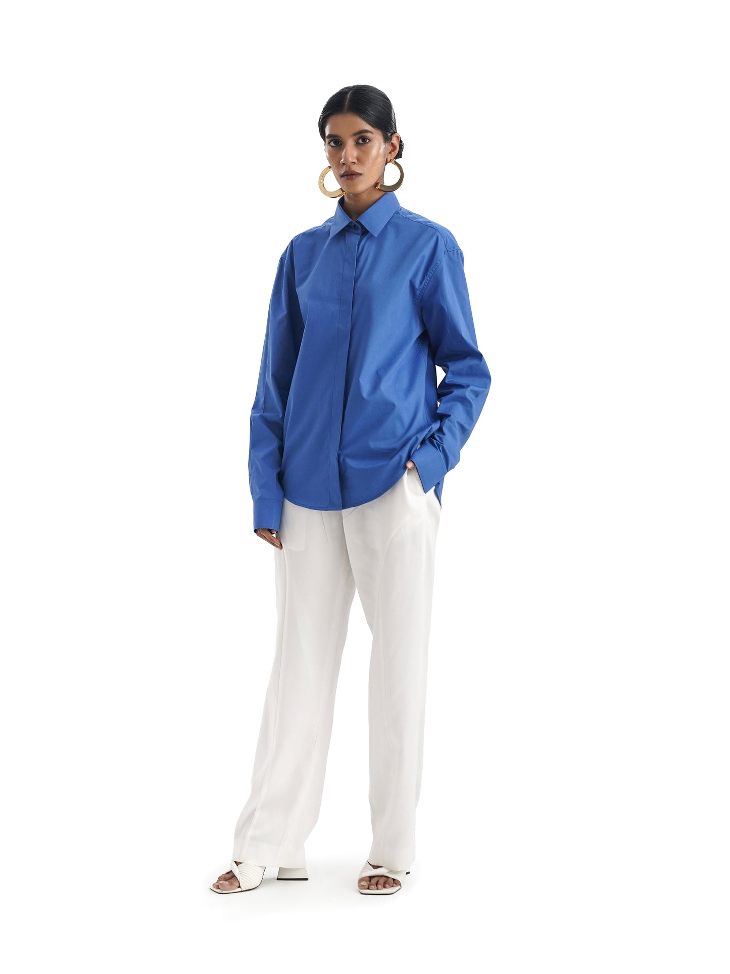 Notre Ame La Droite Blanc Panelled pants-ST1