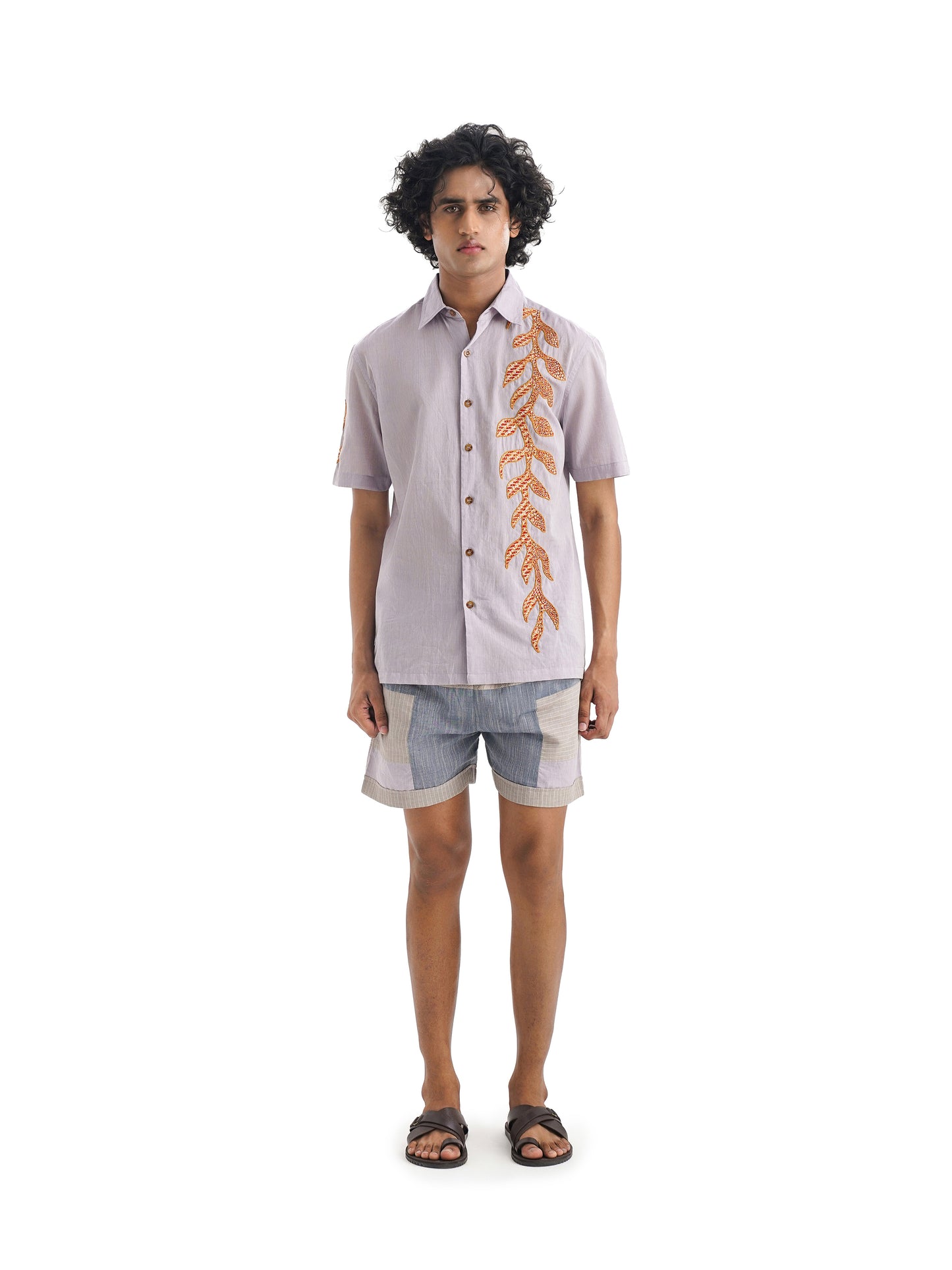 Notre Ame La Feuille Applique Shirt-F