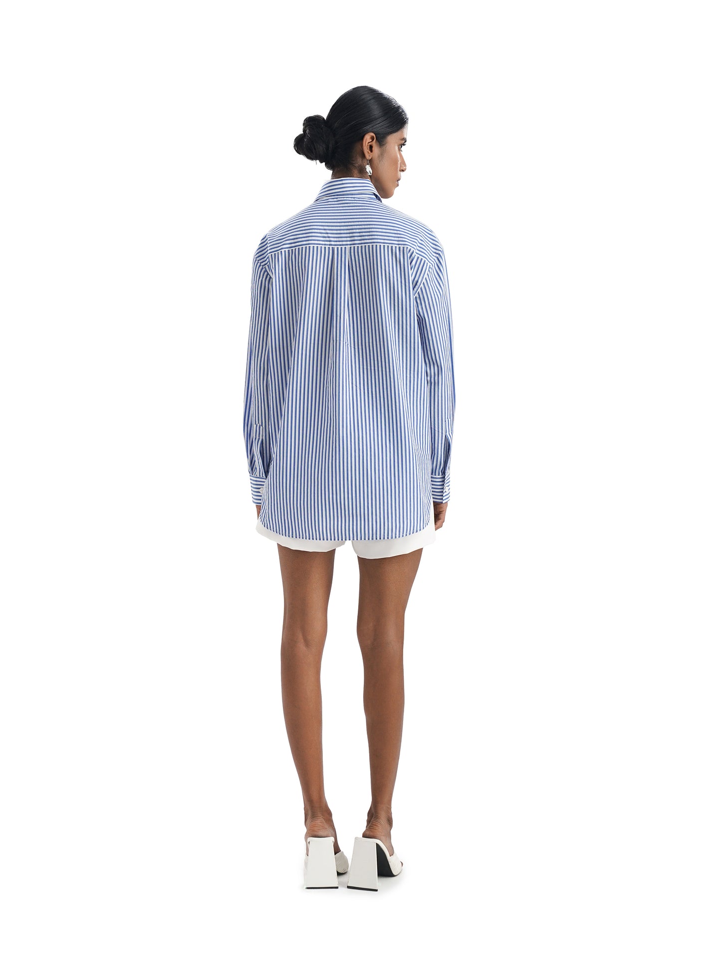 Notre Ame La Jacinthe Blue Stripe Shirt-B