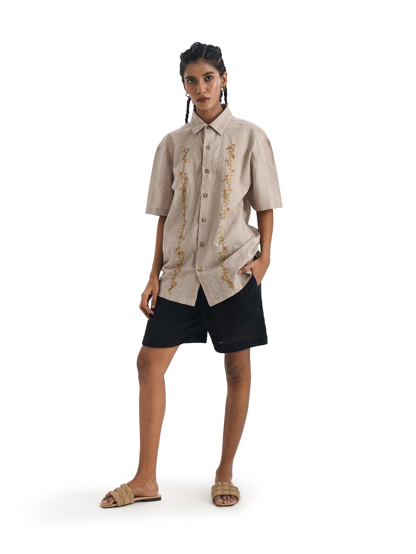 Notre Ame La Vigne Broderie Shirt-ST1