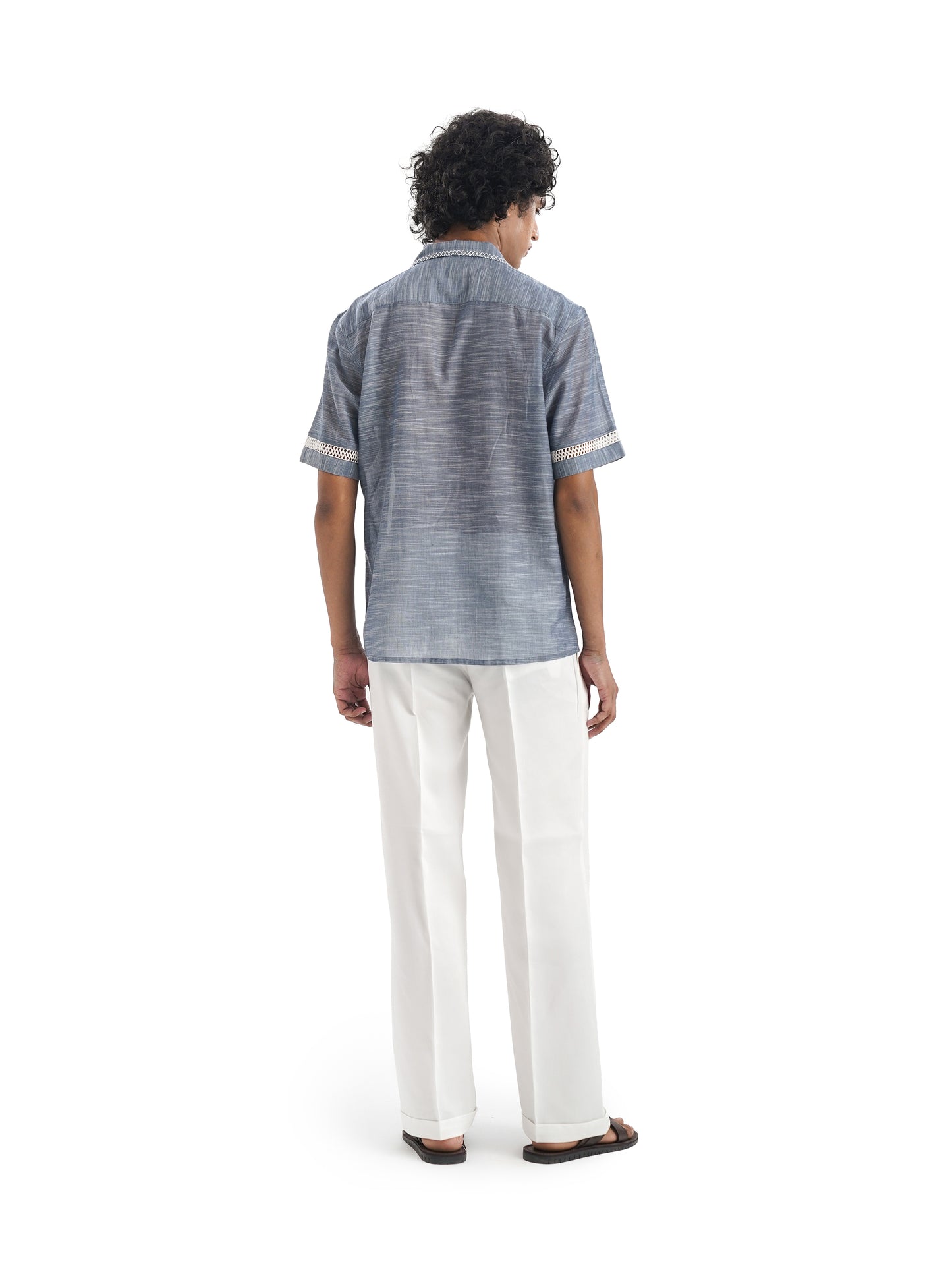 Notre Ame Le Blanc Plisse Cuff Pants-B
