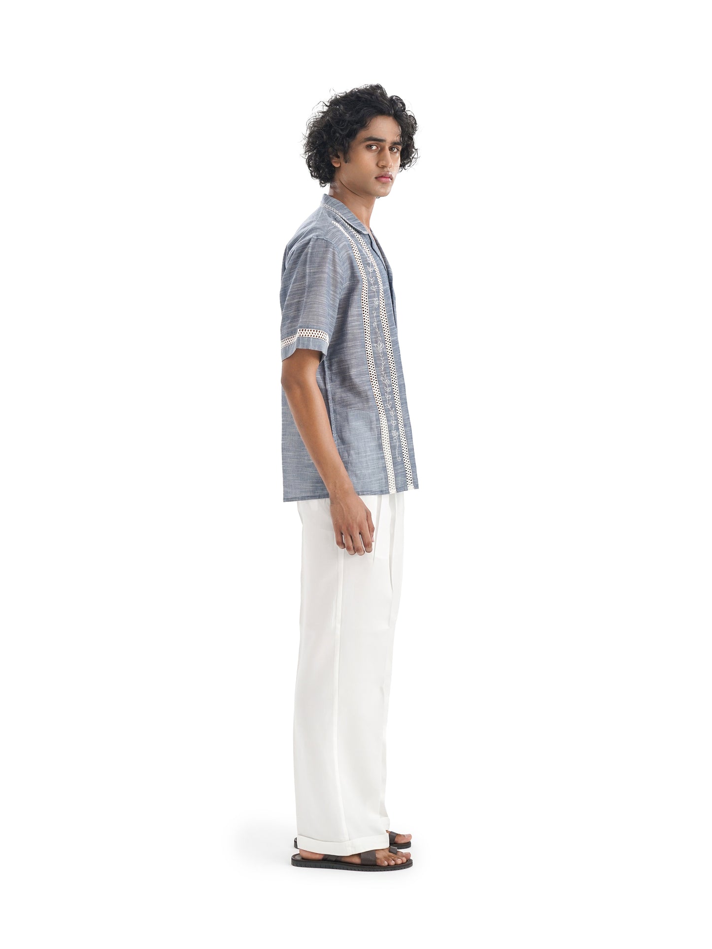 Notre Ame Le Blanc Plisse Cuff Pants-S