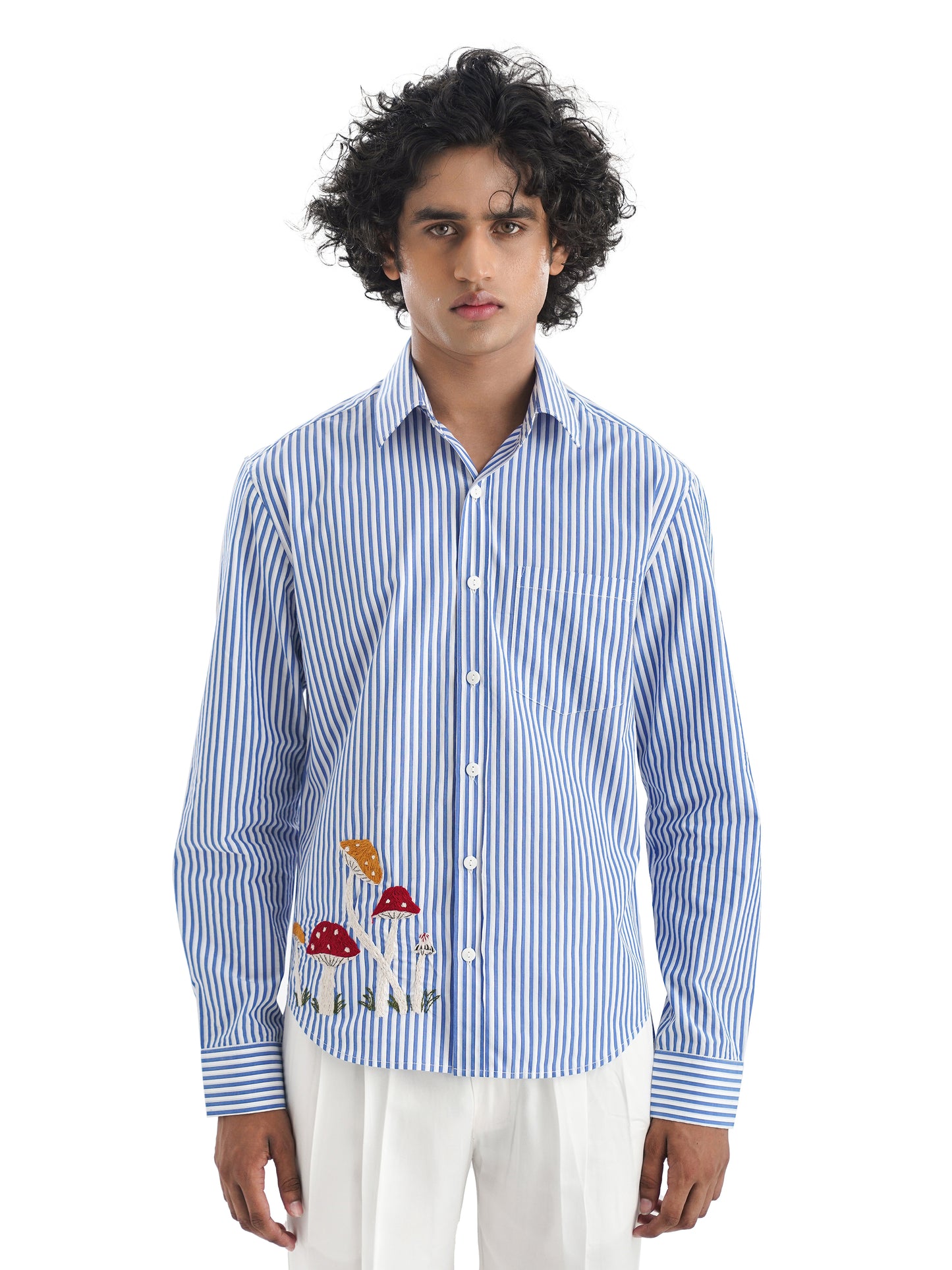 Notre Ame Le Champignon Stripe Shirt-D