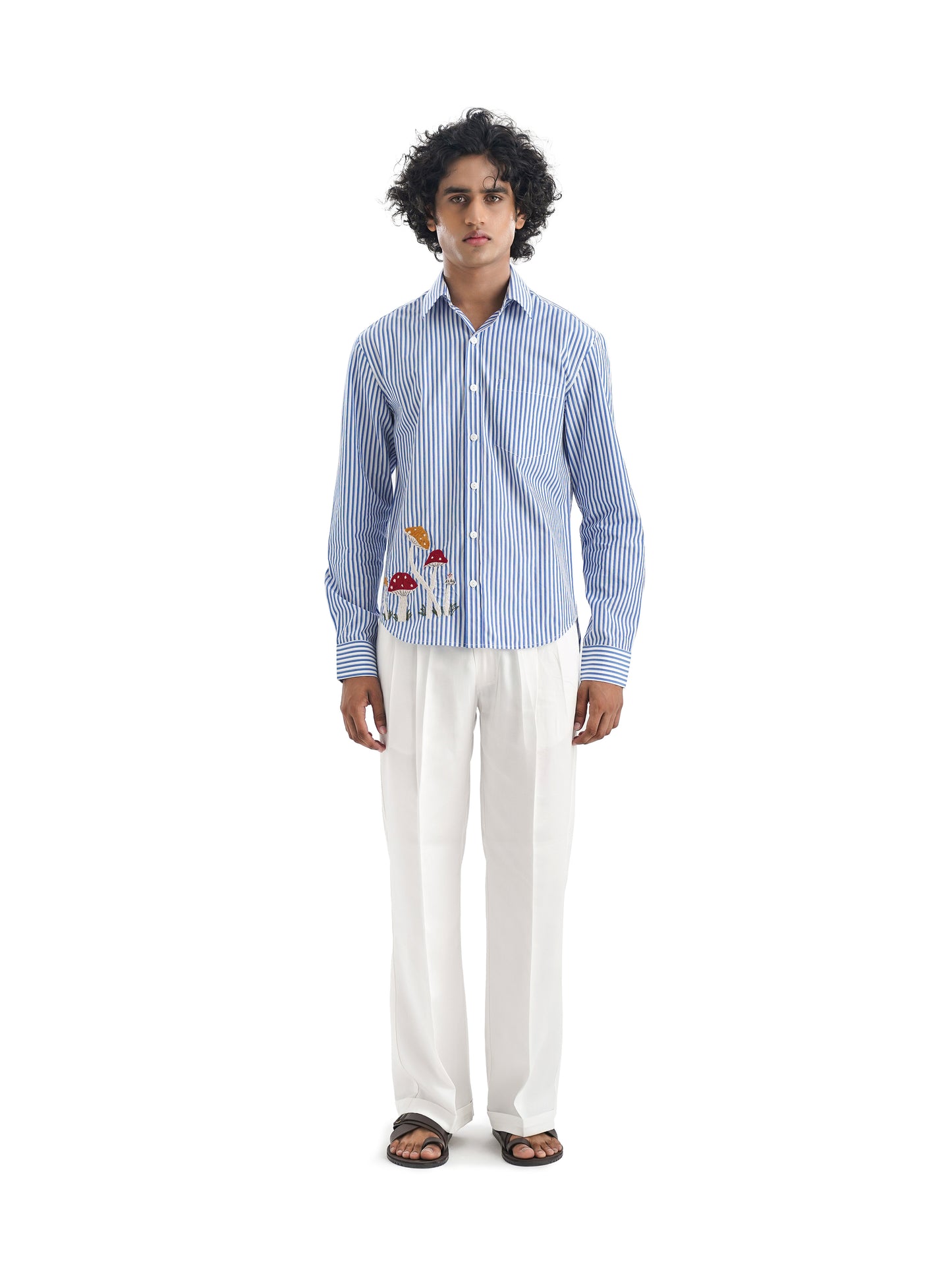 Notre Ame Le Champignon Stripe Shirt-F
