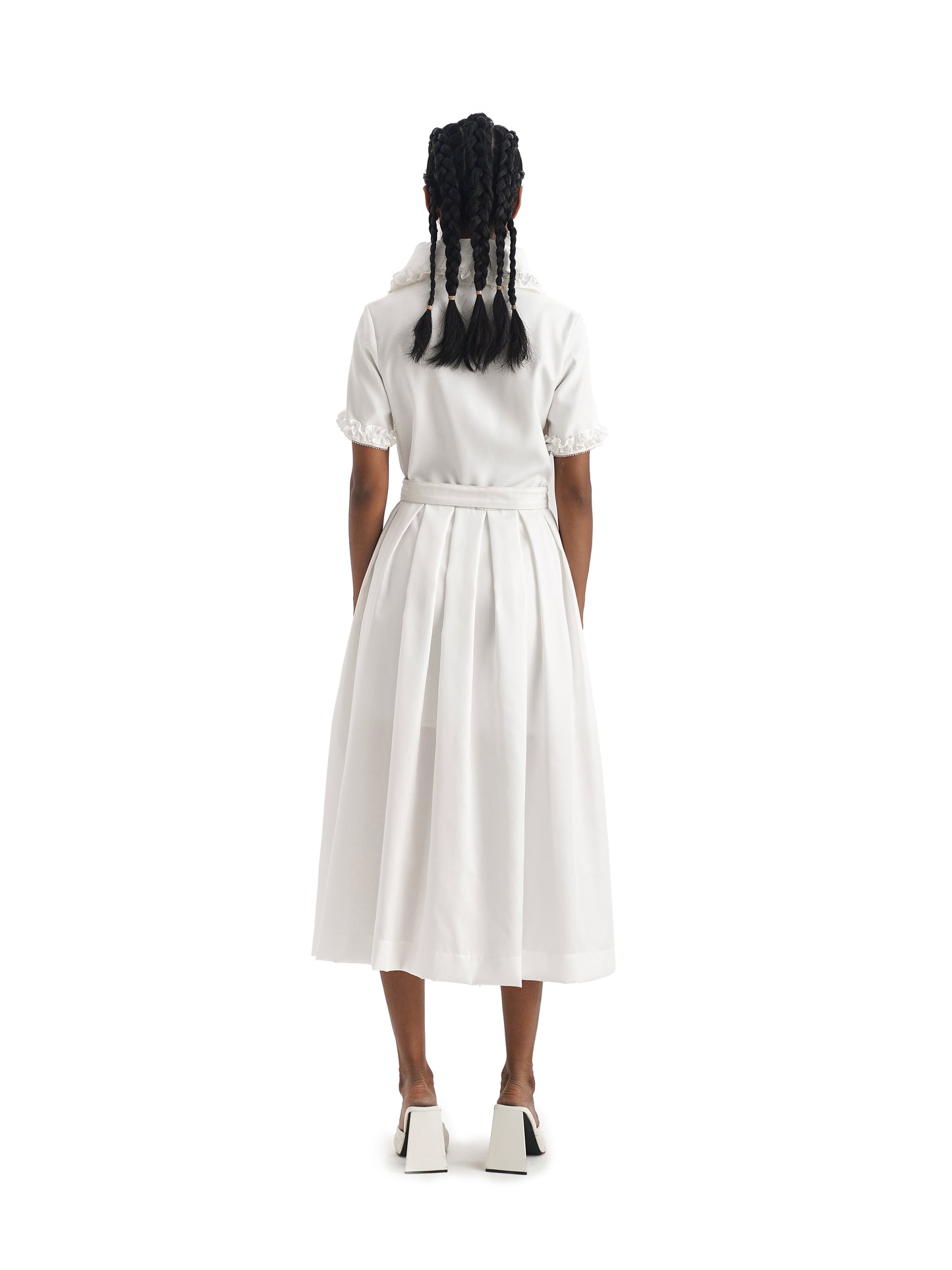 Notre Ame Le Col Haut Midi Dress-B