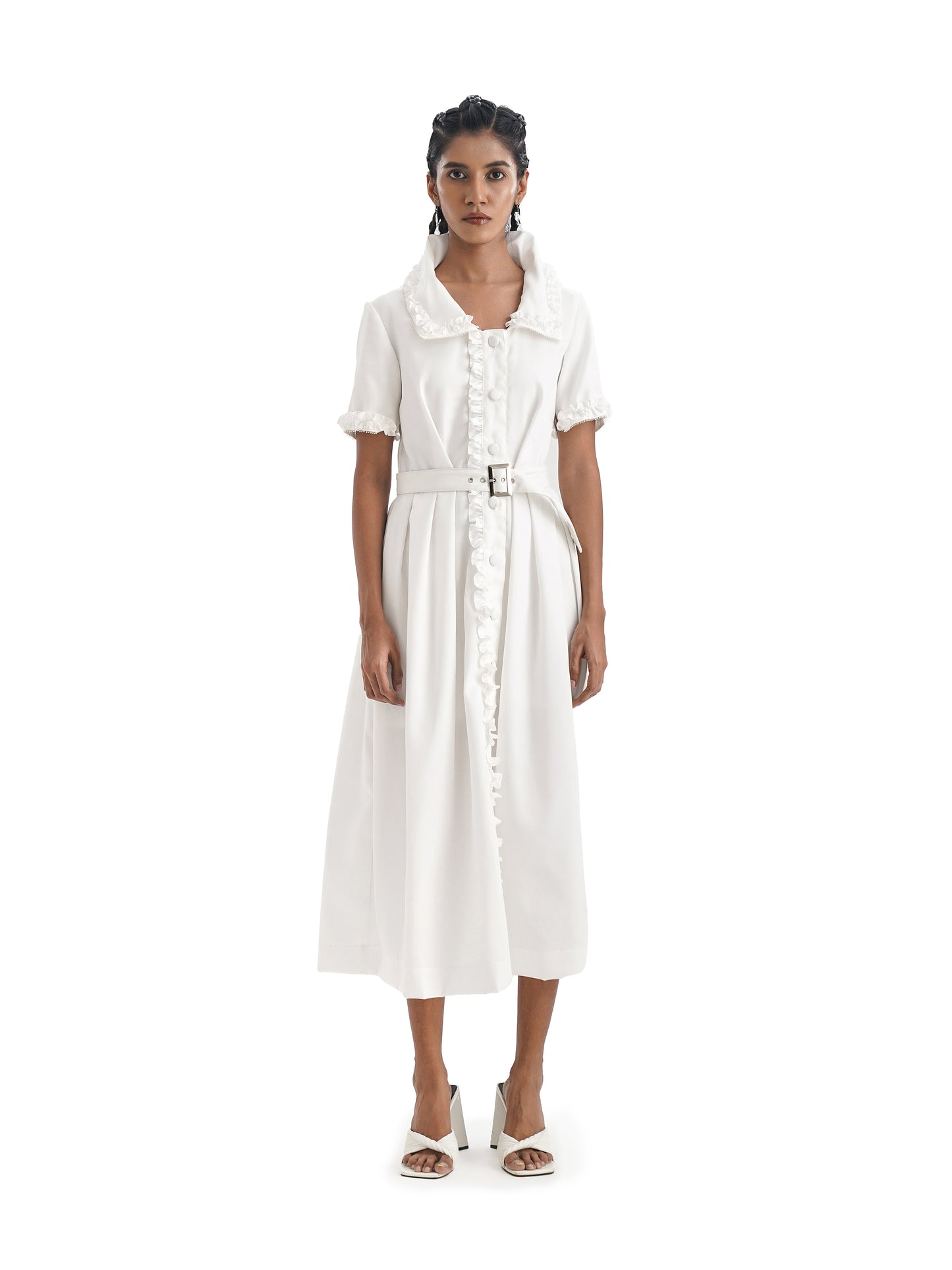Notre Ame Le Col Haut Midi Dress-F