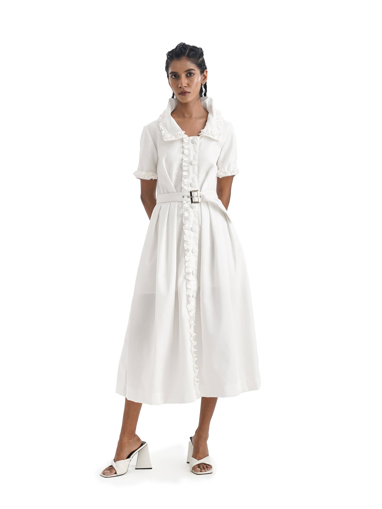 Notre Ame Le Col Haut Midi Dress-ST