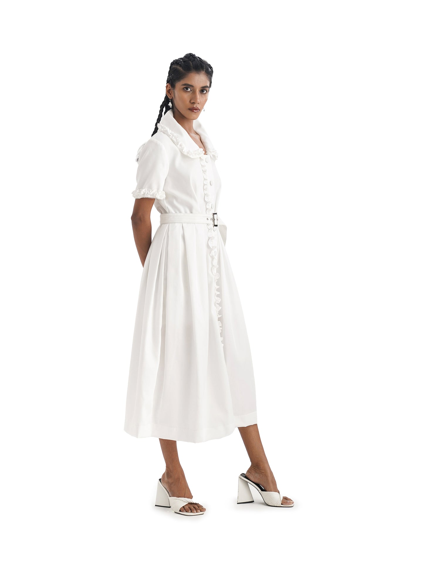 Notre Ame Le Col Haut Midi Dress-ST1