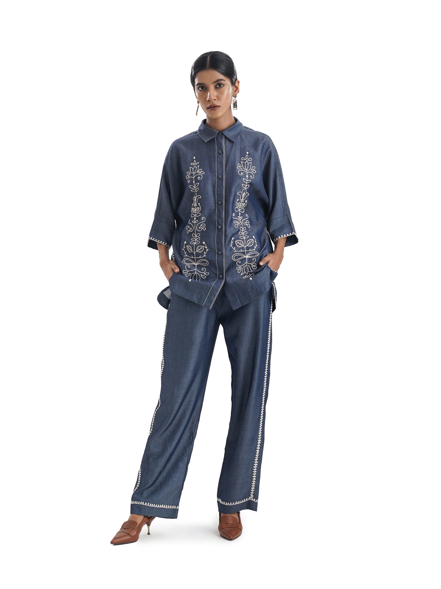 Notre Ame Le Fleuron Broderie Denim Co-ords-ST