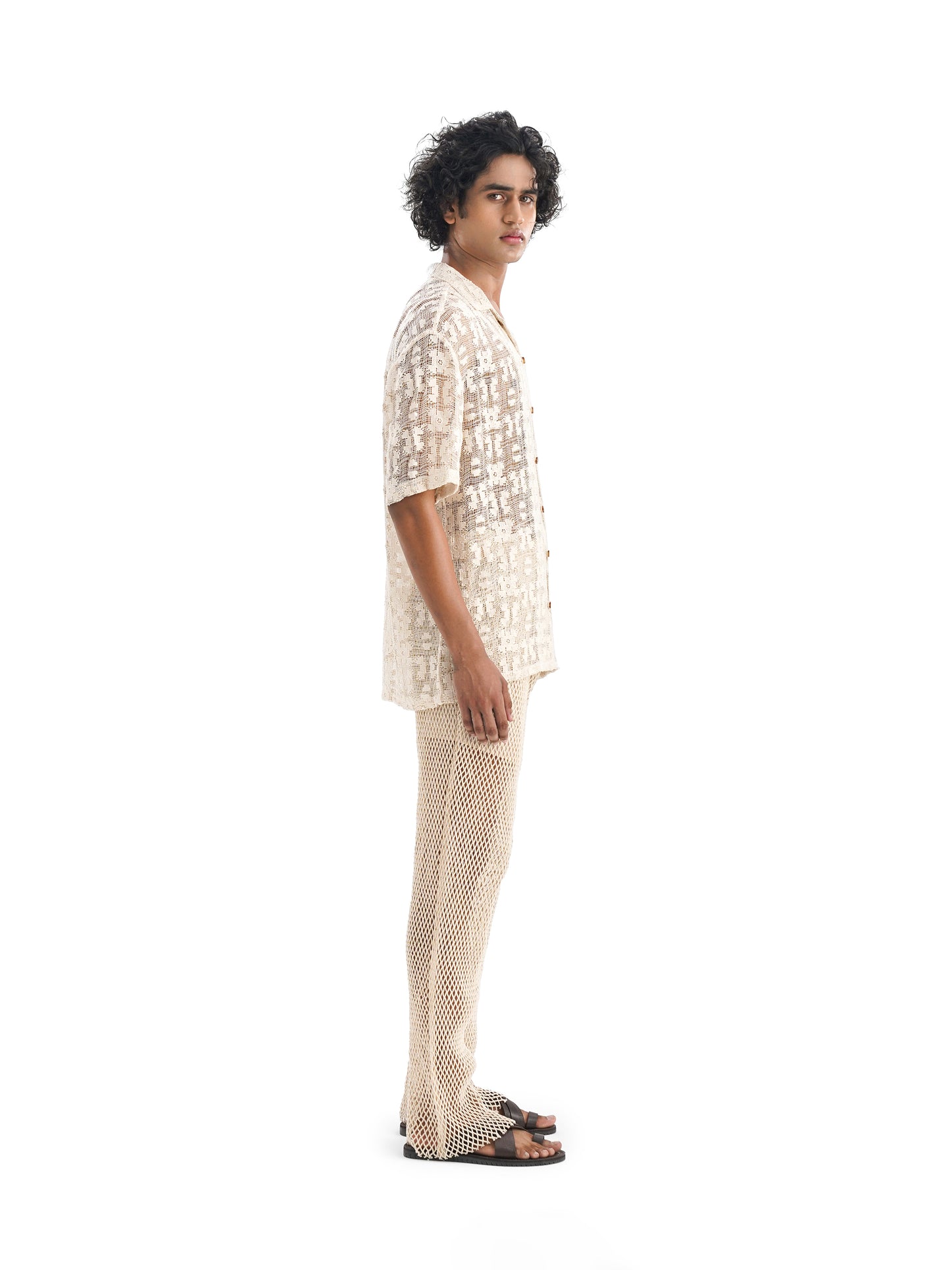 Notre Ame Le Jeu Jigsaw Cotton Shirt-S