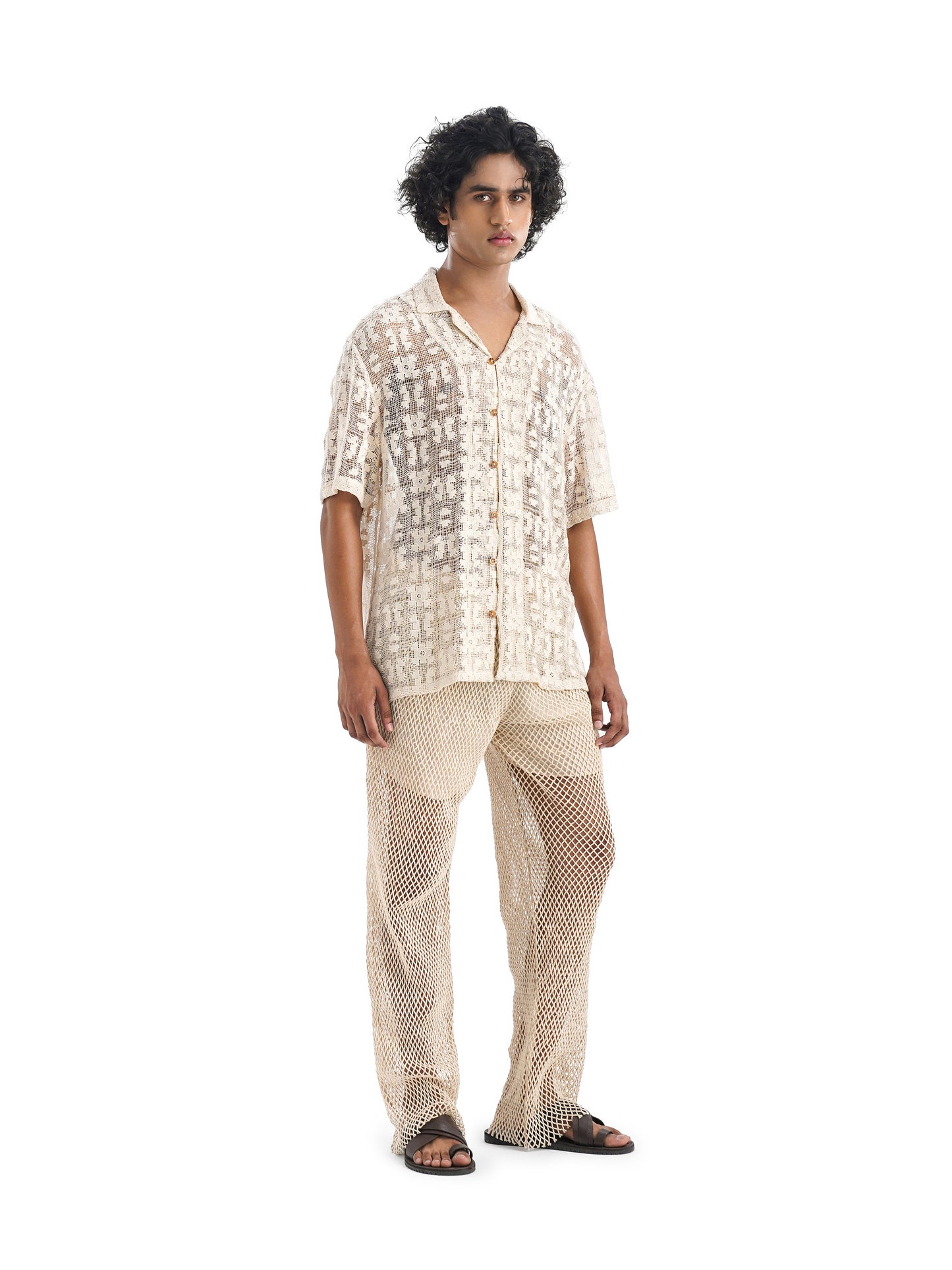 Notre Ame Le Jeu Jigsaw Cotton Shirt-ST