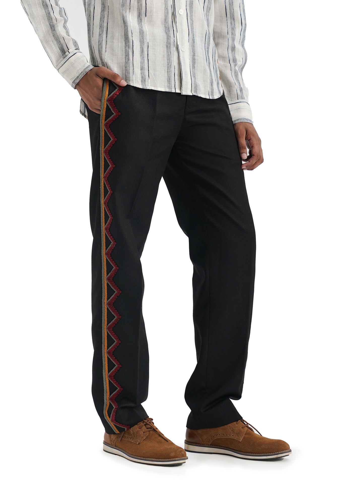 Notre Ame Le Noir Lampasse Pants-D