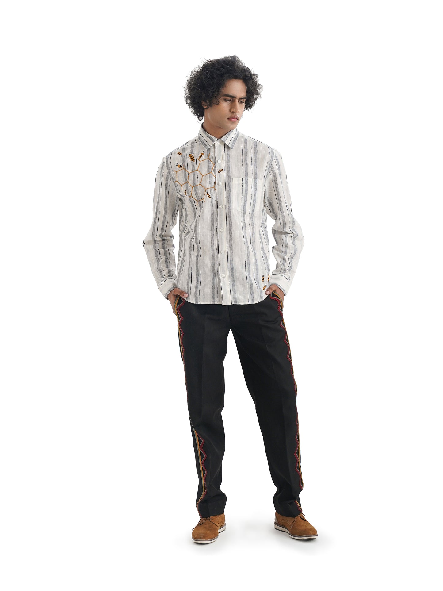 Notre Ame Le Noir Lampasse Pants-ST
