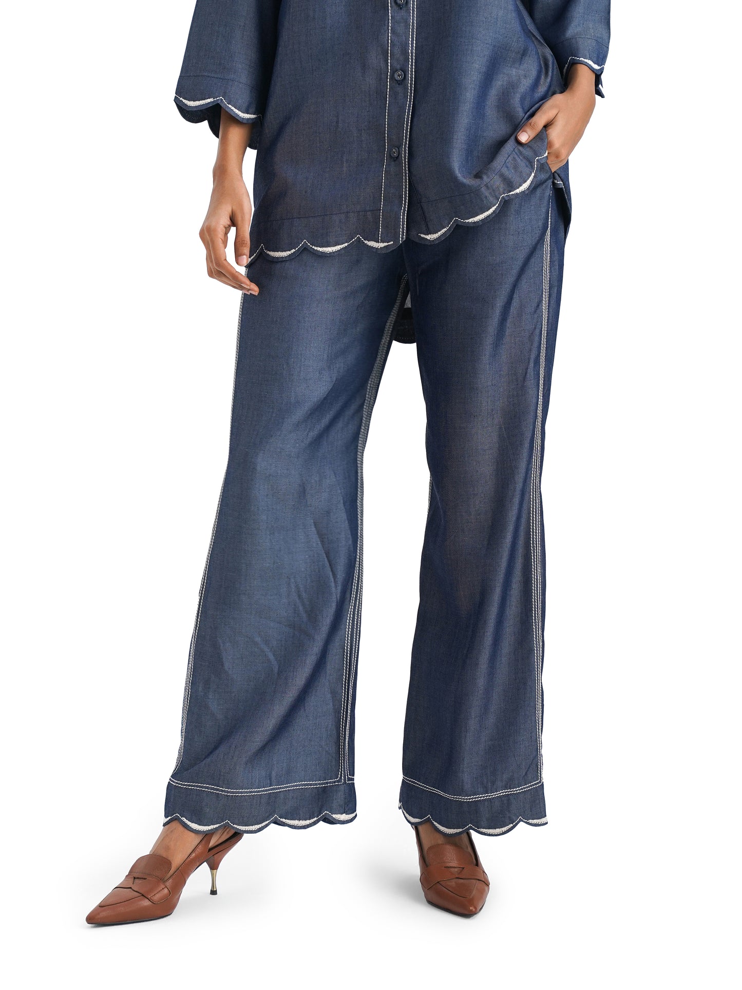 Notre Ame Le Petoncle Tencel Denim Co-ord-B1