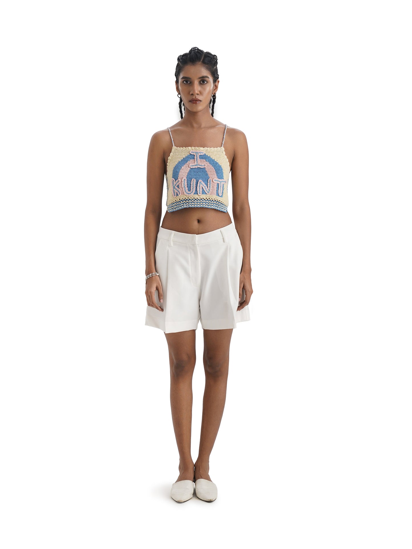 Notre Ame Moi Cassata Crochet Top-F