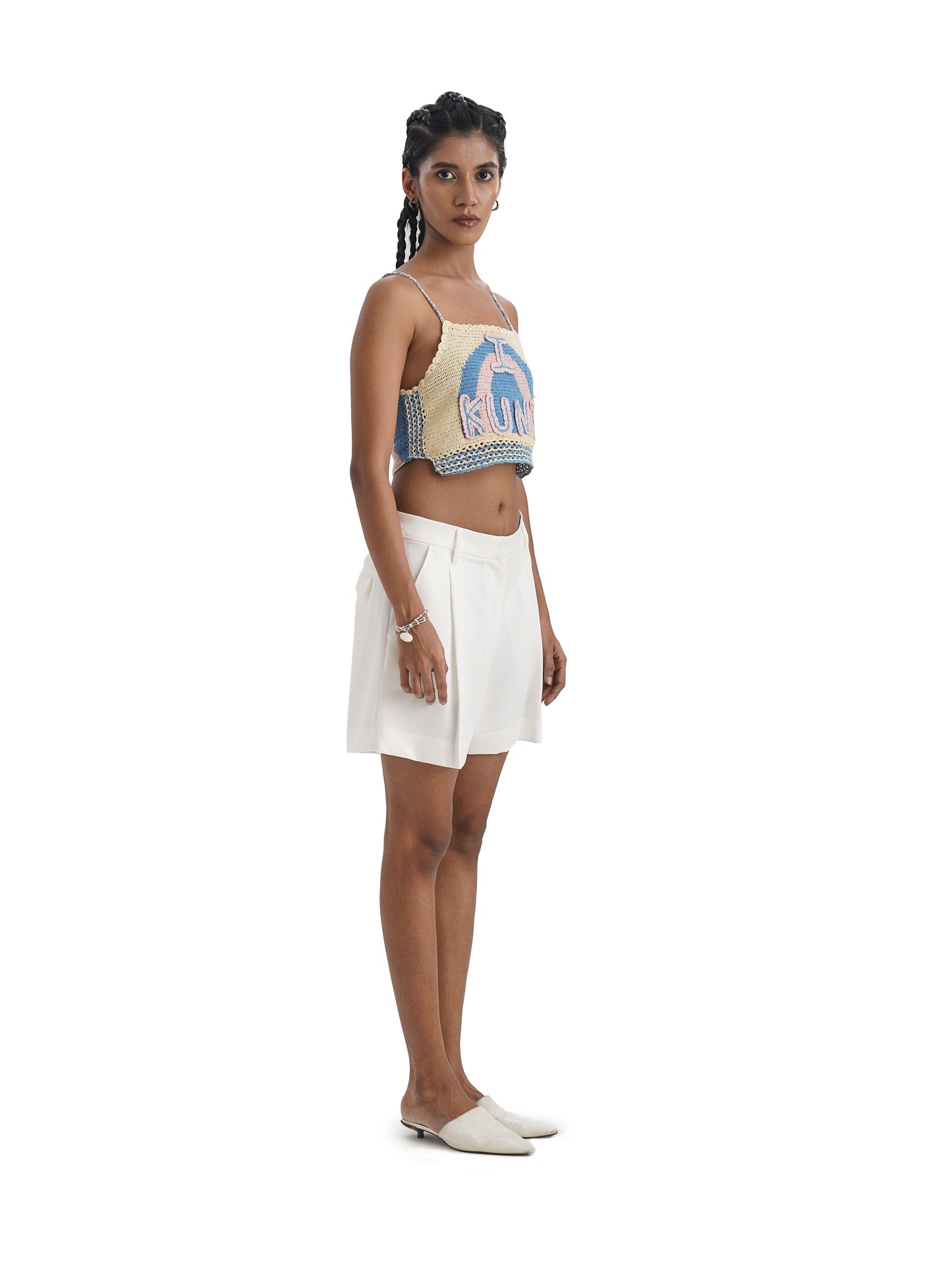 Notre Ame Moi Cassata Crochet Top-S