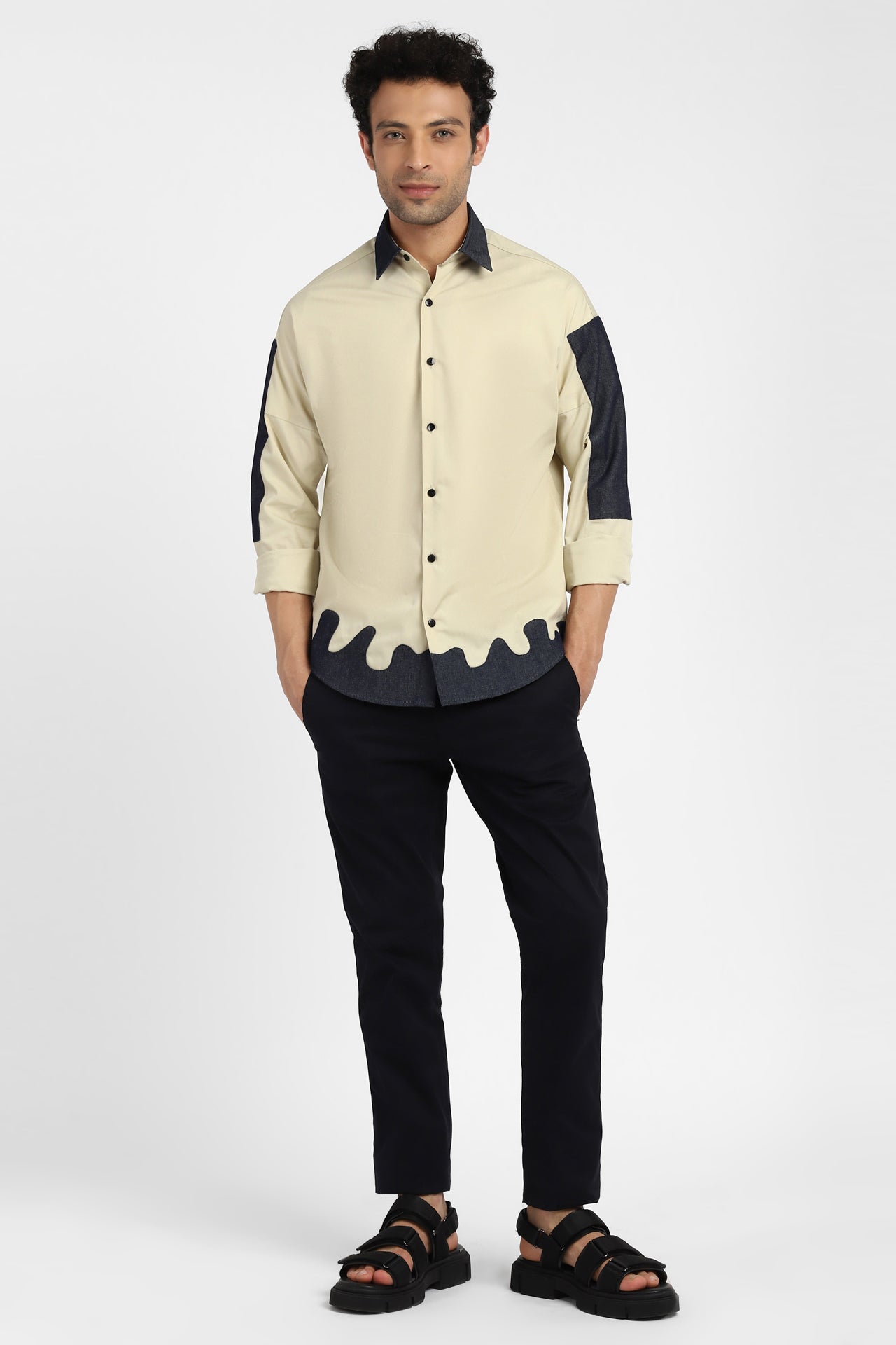 notre-ame-beige-denim-applique-shirt-ST