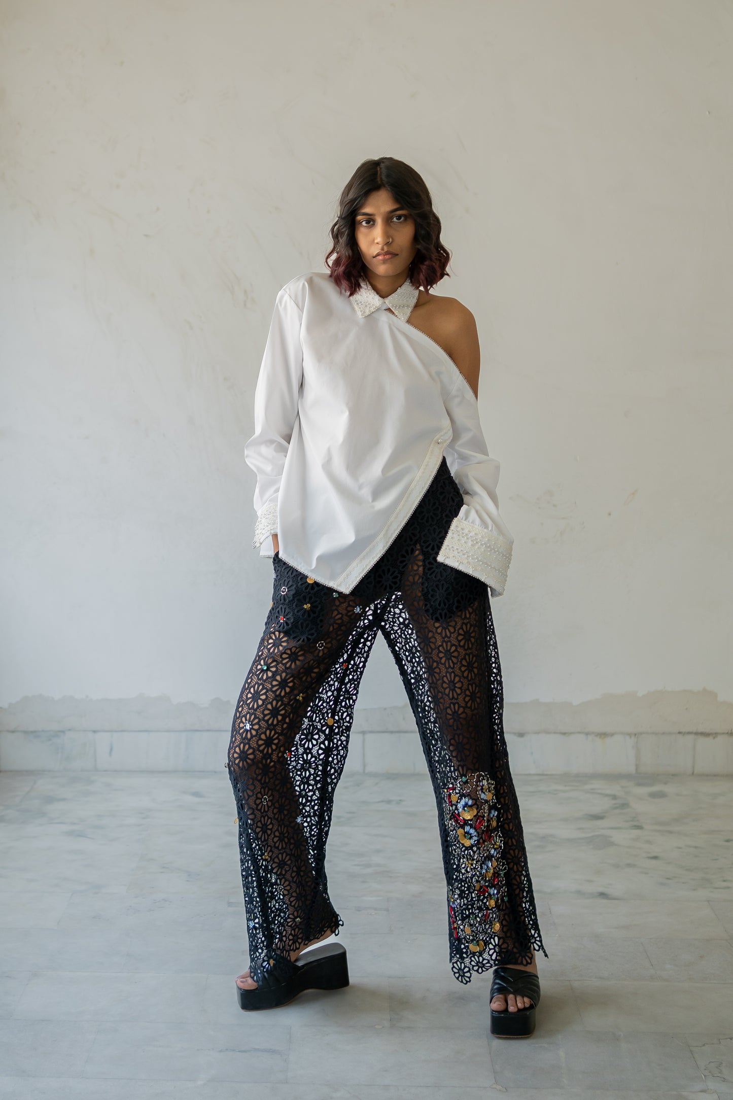 Notre-Ame-Arabesque-Lattice-Paisley-Pants-M
