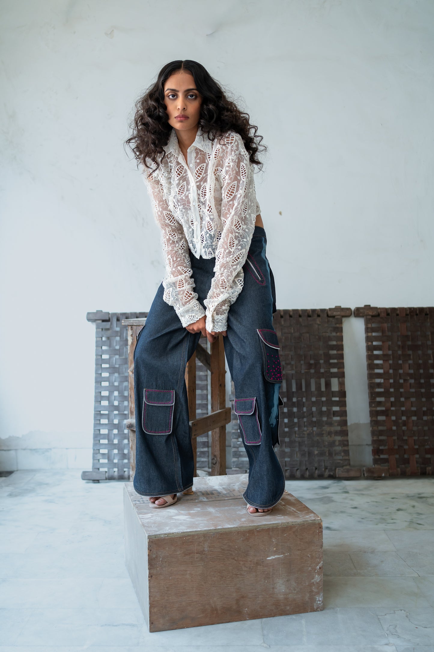 Notre-Ame-Le-Galbe-Cargo-Denim-Pants-M2