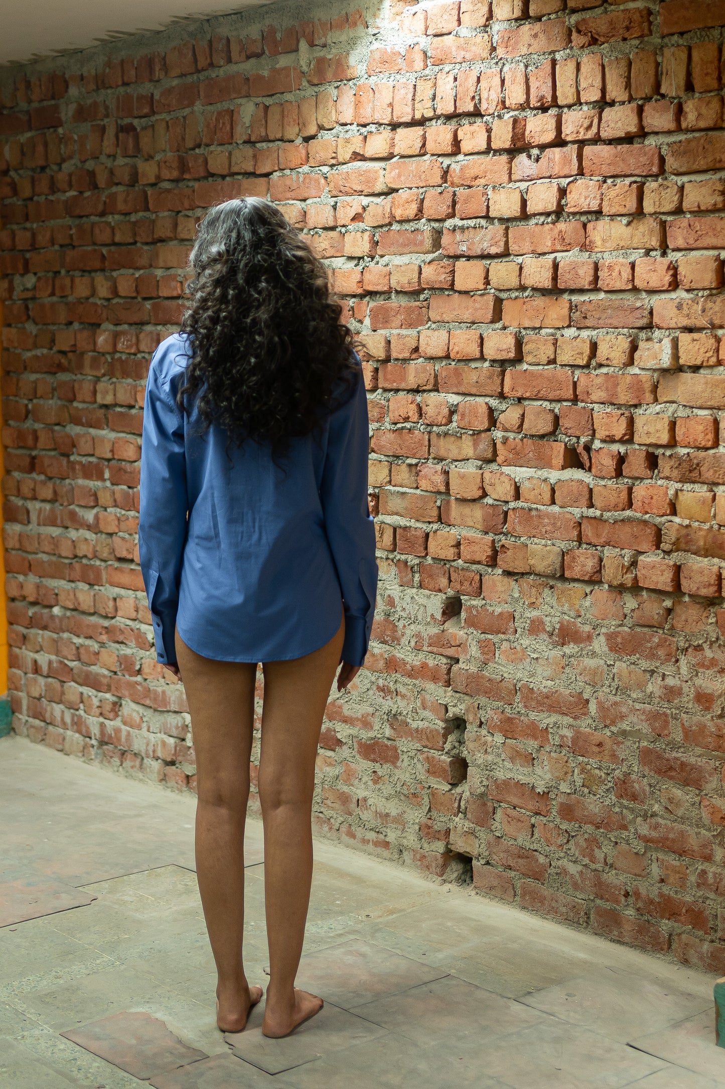 Notre-ame-A-Bientot-Blue-Shirt-Mini-Dress-B