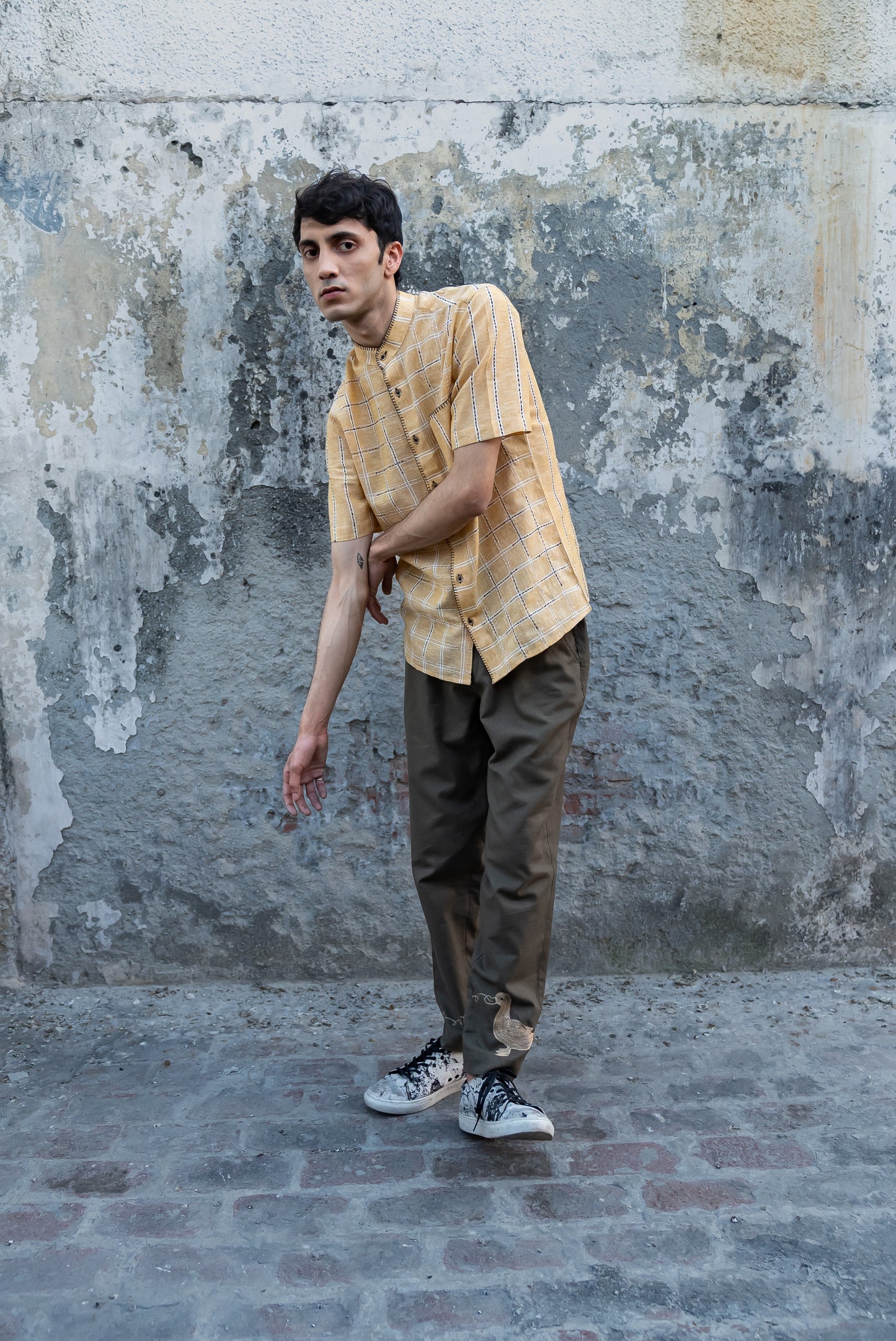 Notre-ame-Broken-Squares-Kantha-Stripe-Linen-Shirt-tM2