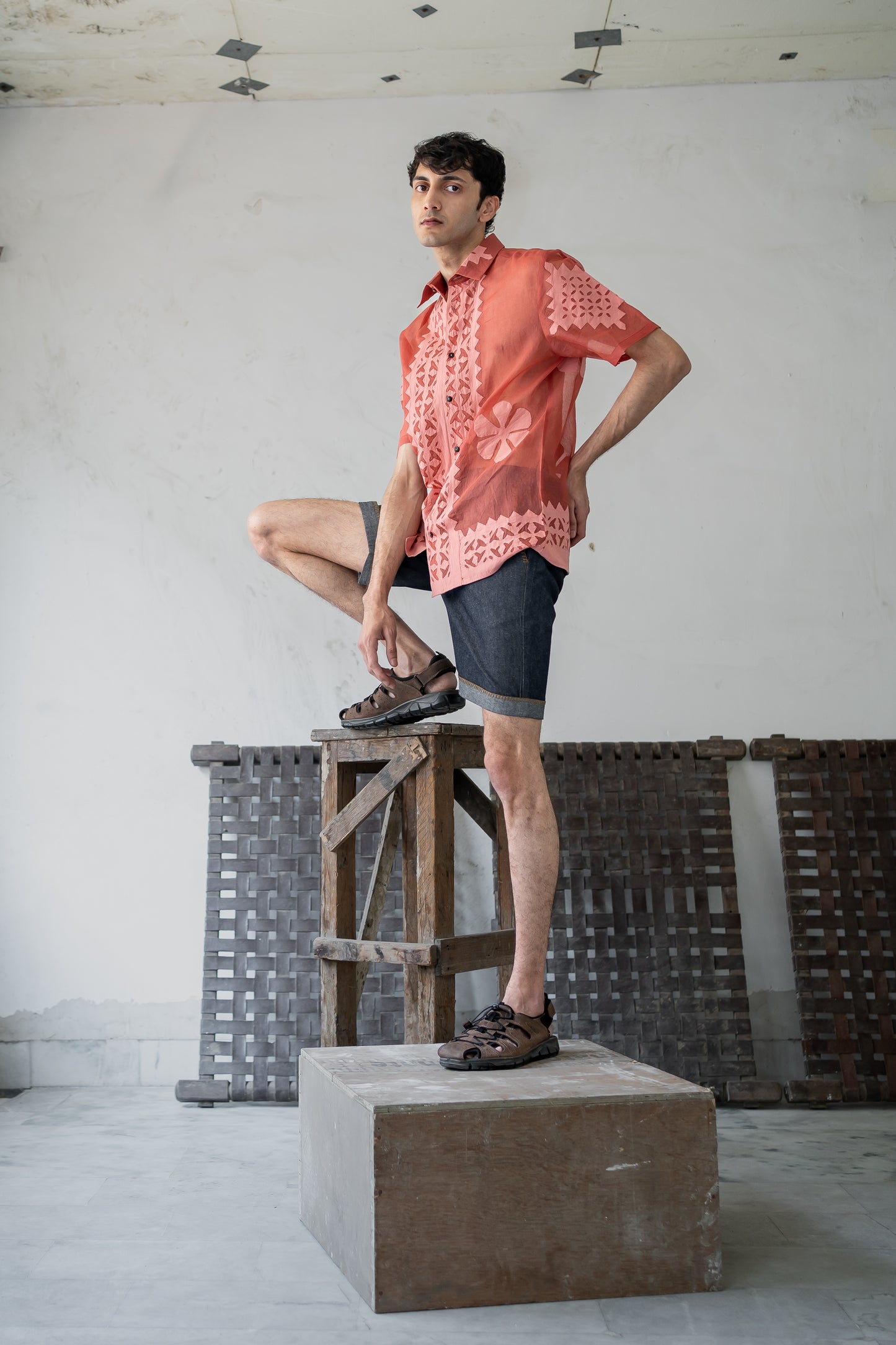 Notre-ame-Coral-Jaali-Applique-Artisanal-Shirt-ST