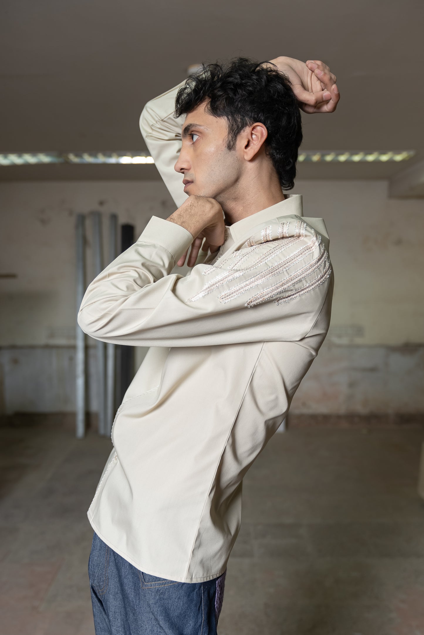 Notre-ame-Ivory-Lace-Tailored-Beige-Shirt-C