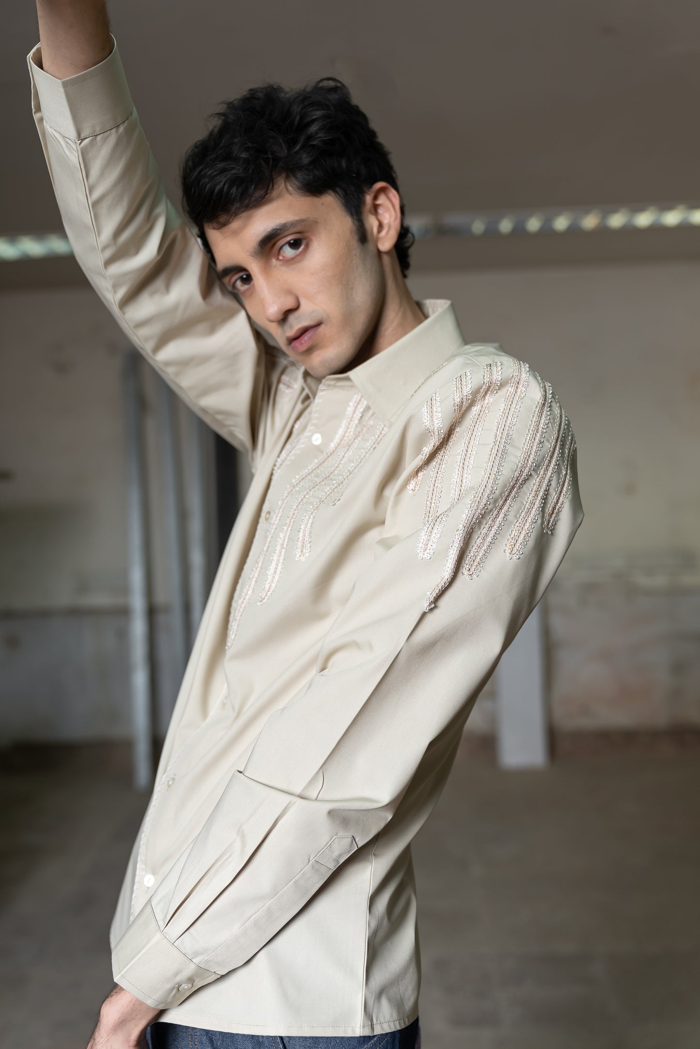 Notre-ame-Ivory-Lace-Tailored-Beige-Shirt-D