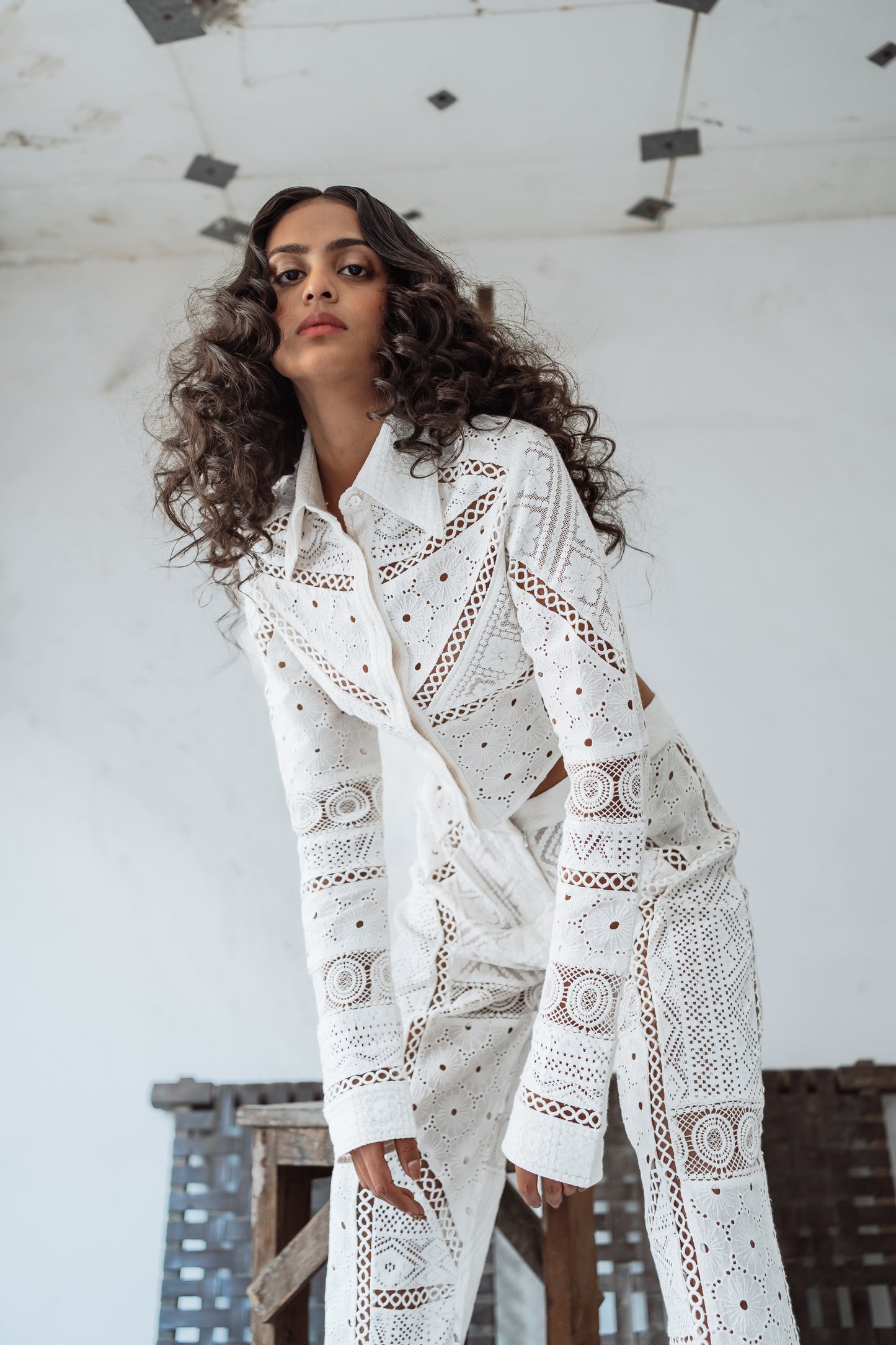Notre-ame-Le-Guichet-Eyelet-Lace-Summer-White-Sustainable-Co-ords-M