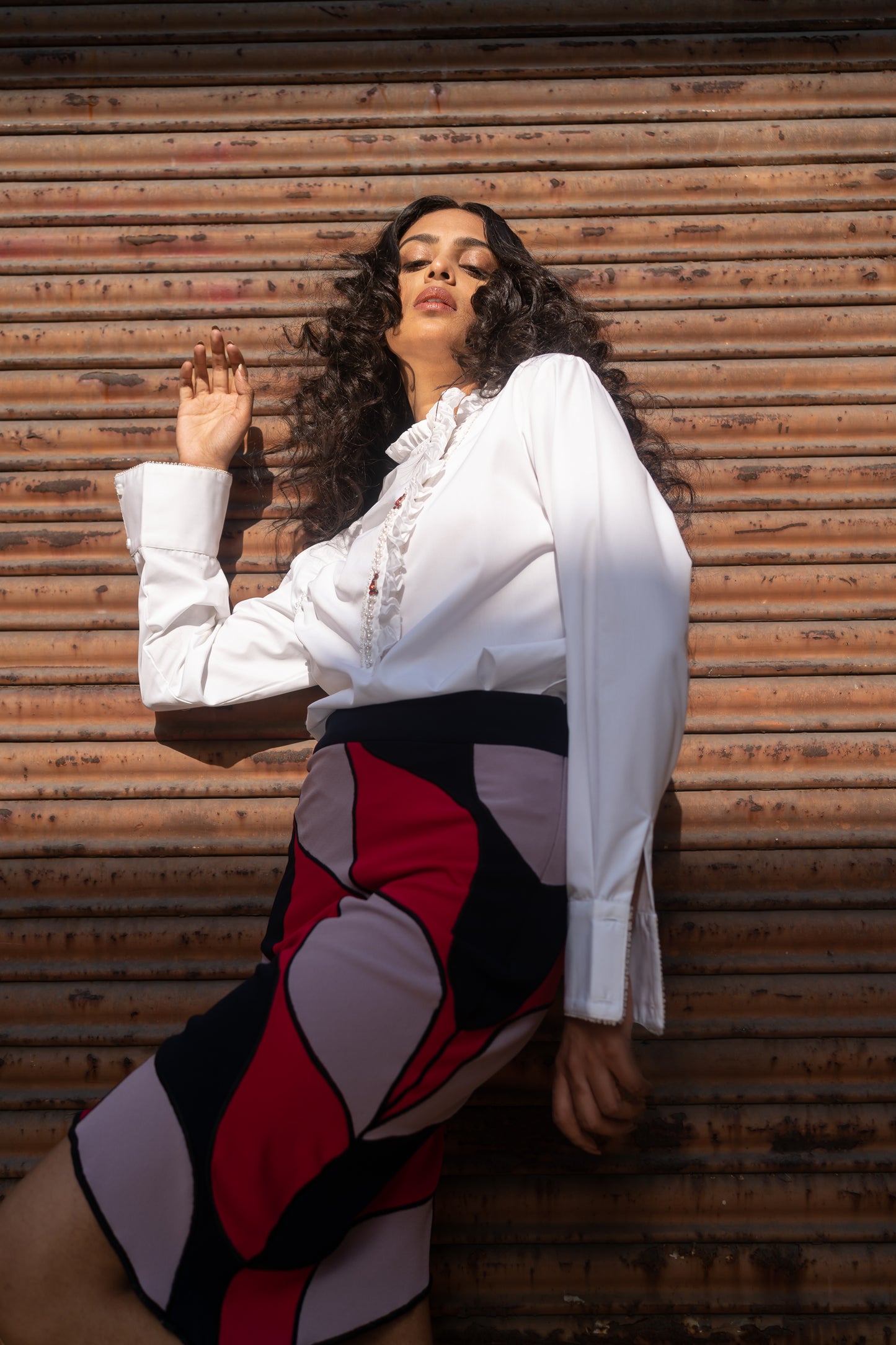 Notre-ame-Le-Inegale-Red-Stone-Blouse-M