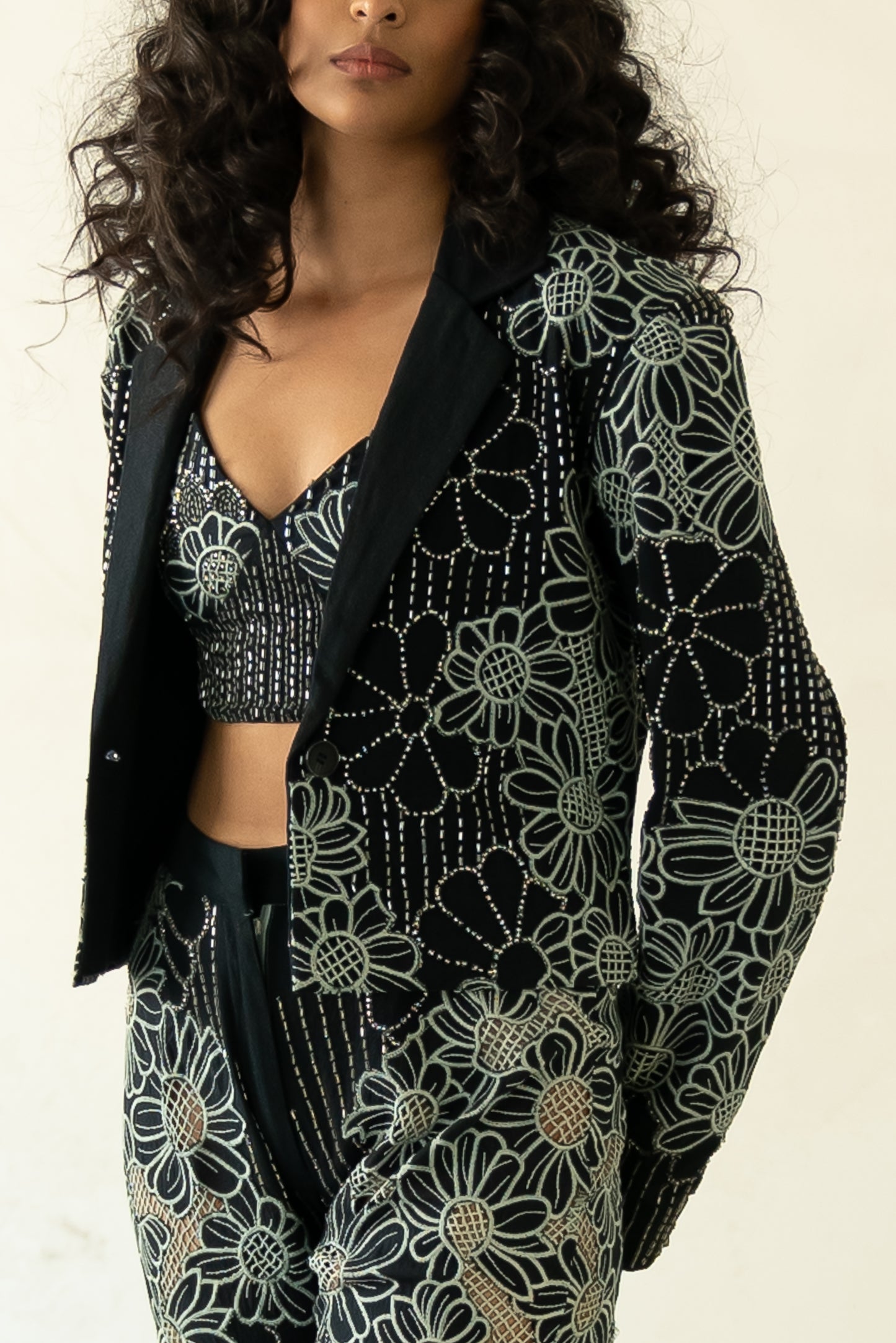 Notre-ame-Le-Jardin-Bugle-Bead-Co-ord-Set-In-Black-C