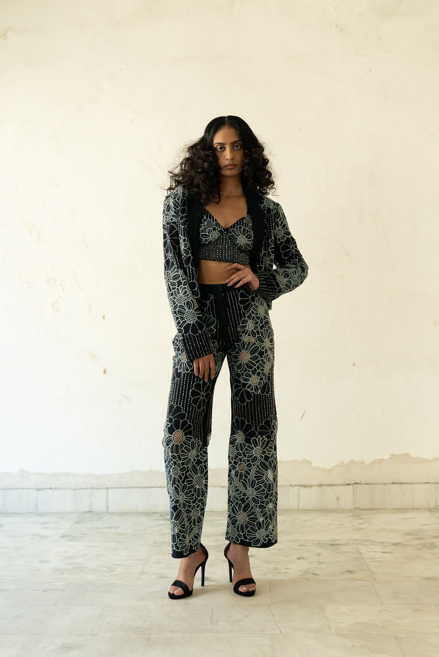Notre-ame-Le-Jardin-Bugle-Bead-Co-ord-Set-In-Black-F