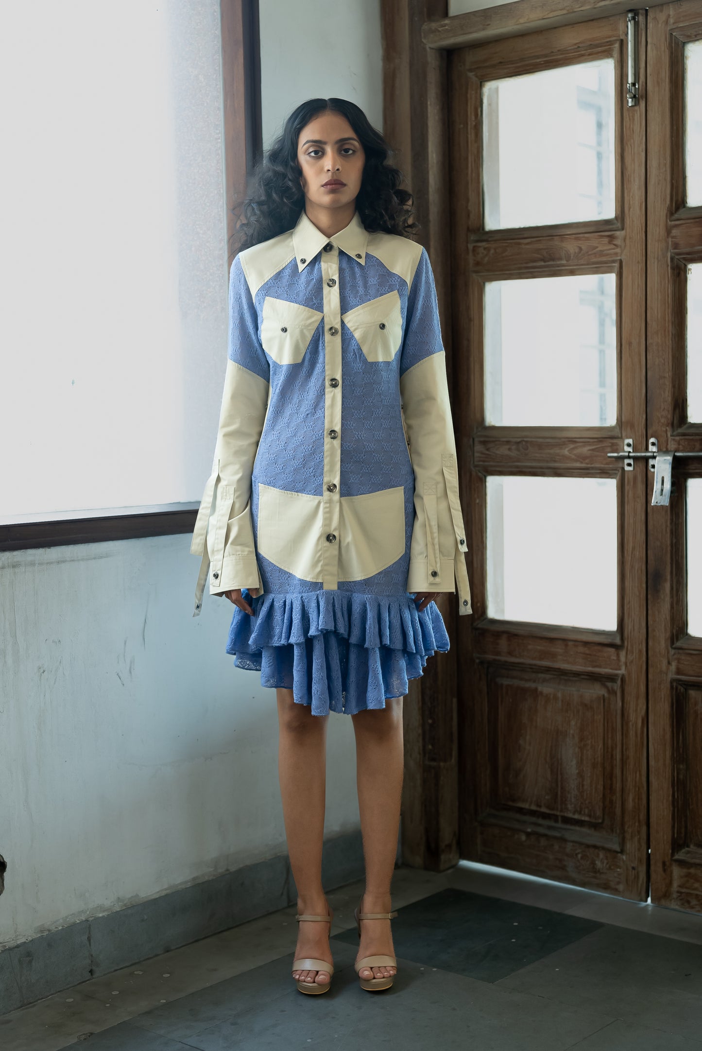 Notre-ame-Le-Muguet-Frill-Shirt-Dress-F