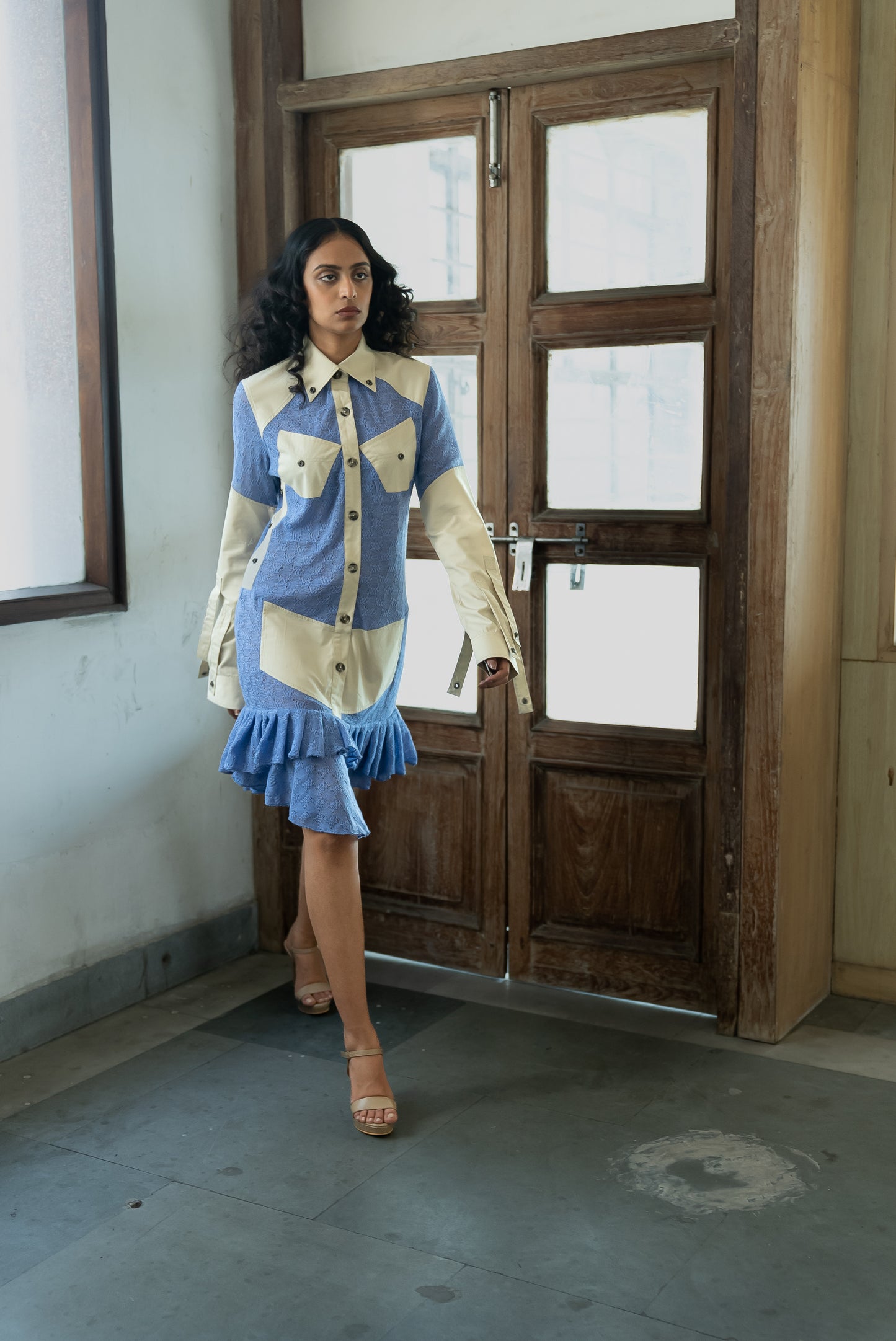 Notre-ame-Le-Muguet-Frill-Shirt-Dress-ST