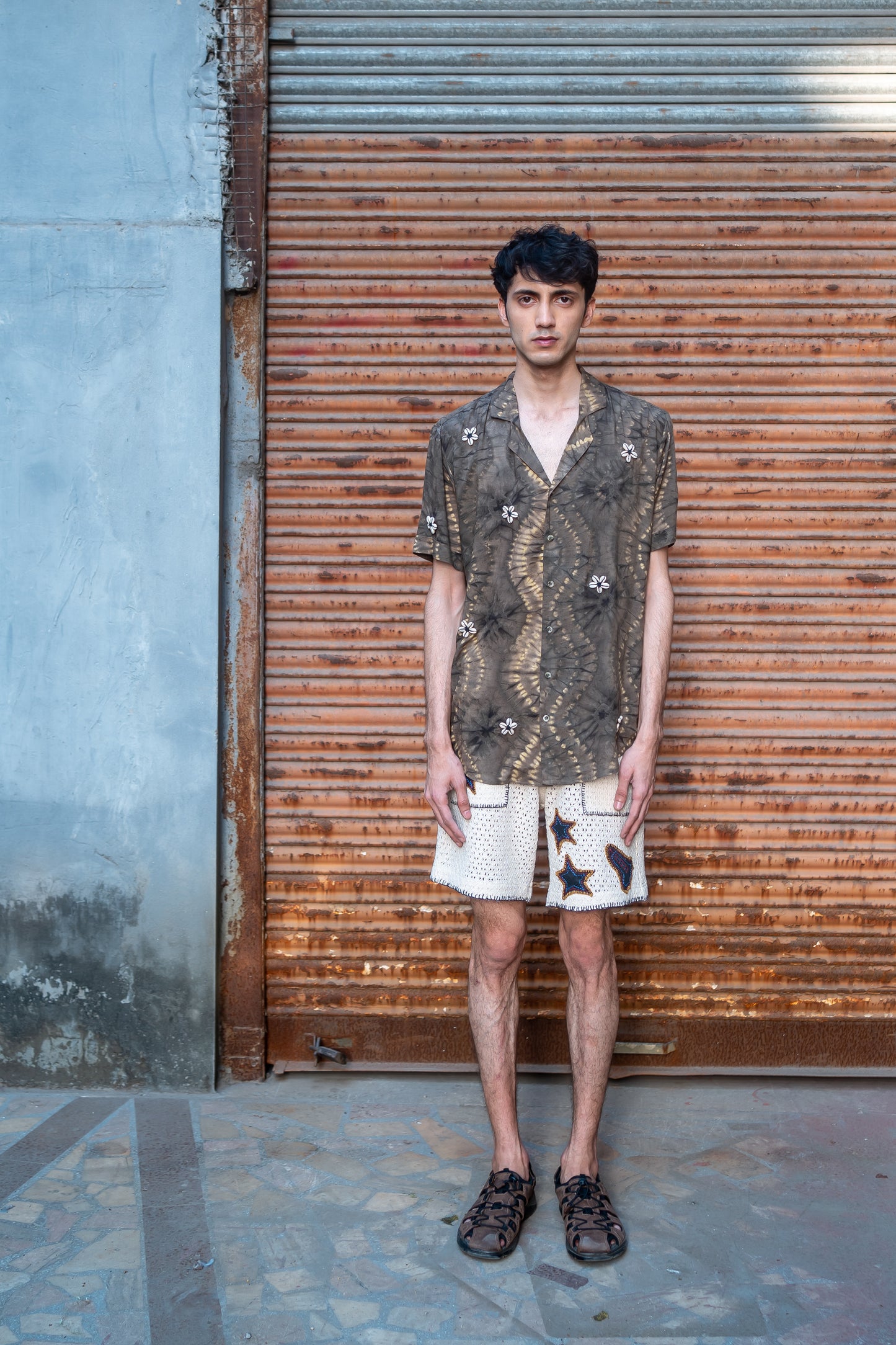 Notre-ame-Panchatantra-Mandarin-Olive-Jute-Shirt-B