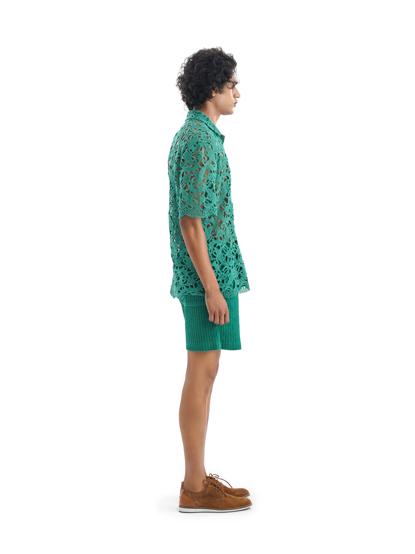 Notre Ame Mon Chéri Sea Green Cotton Resort Co-ords - S