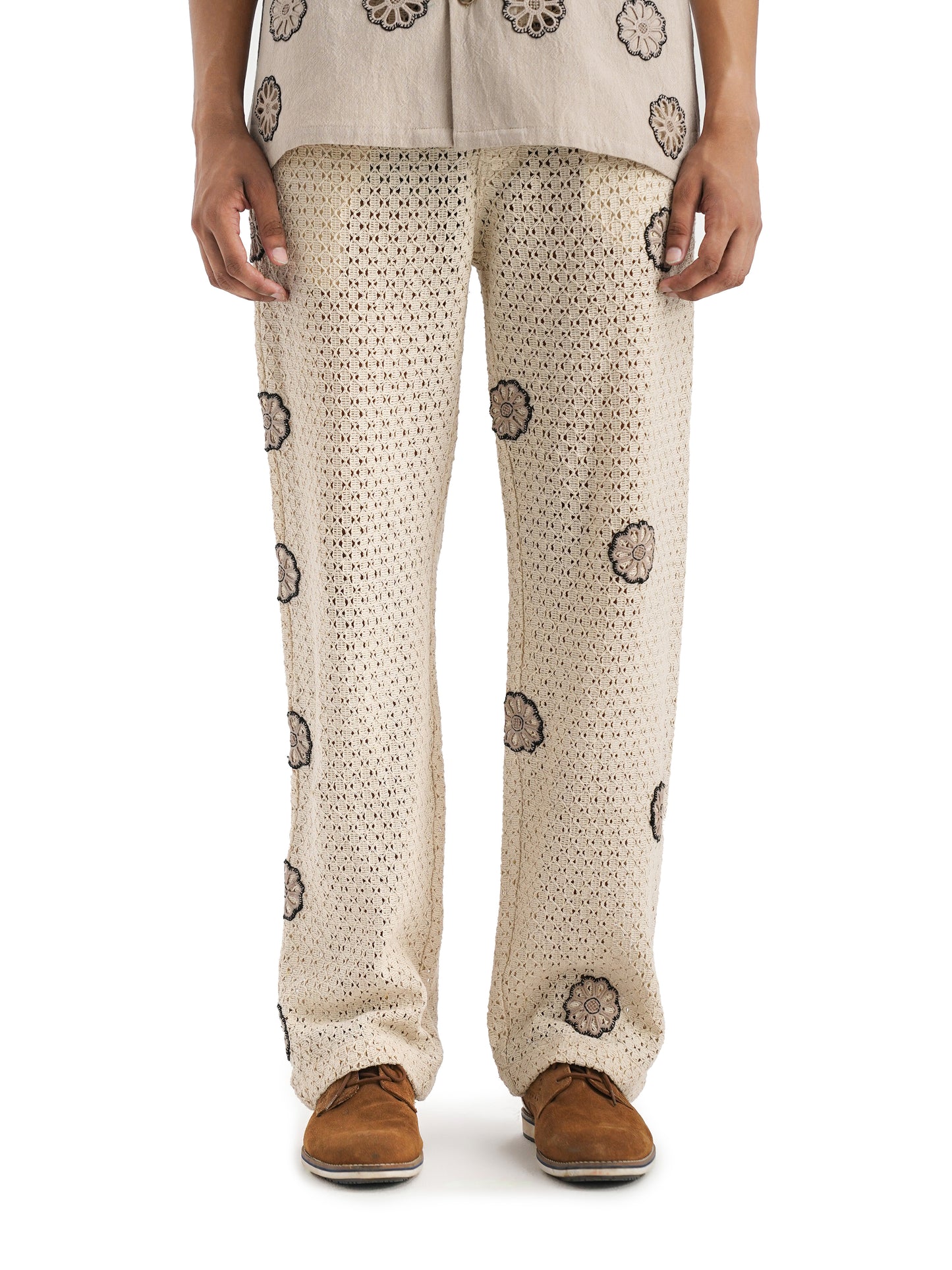 Notre Ame Summer Garden Crochet Breezy Pants - D