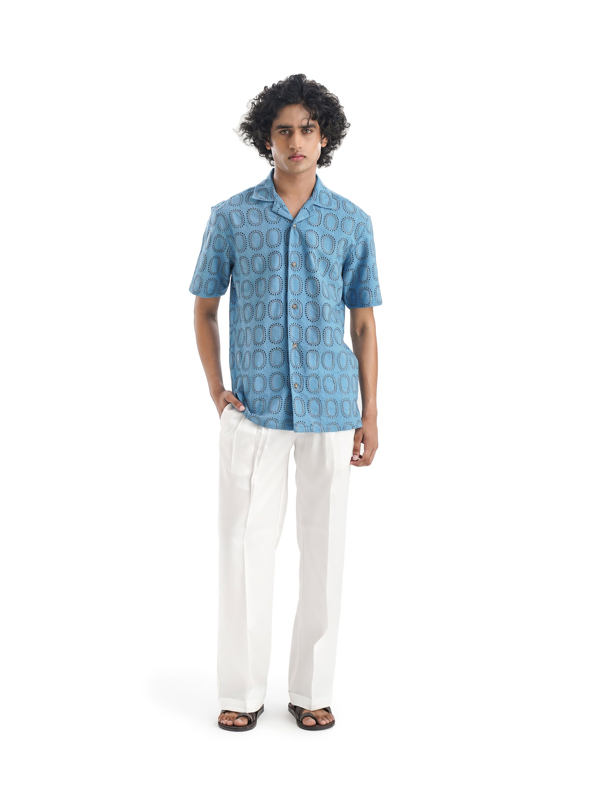 Notre Ame Le Melnikov Cotton Teal Shirt-ST