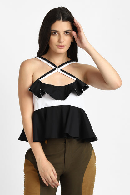 notre-ame-le-collier-black-white-ruffle-top-F