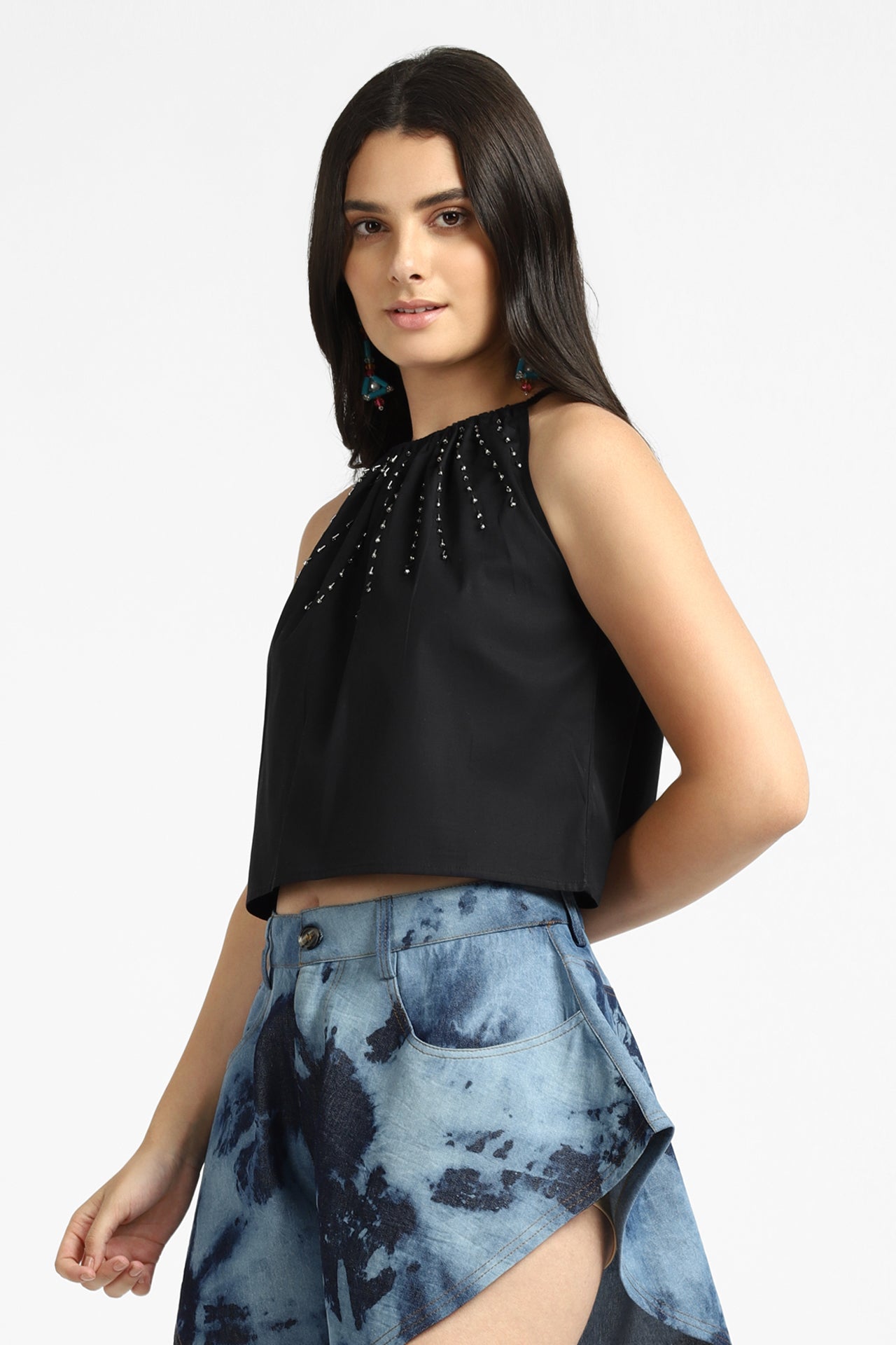 notre-ame-le-soir-black-crop-top-S