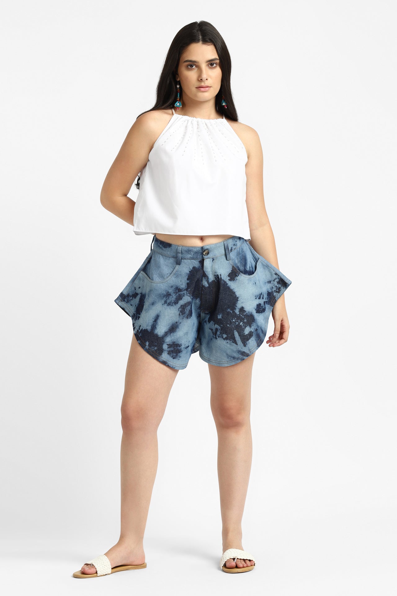 notre-ame-nouveau-abstract-shibori-shorts-ST1