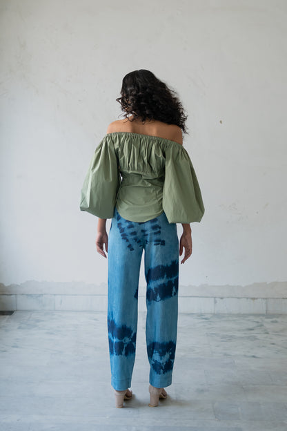 Notre-ame-Le-Jardin-Olive-Offshoulder-Blous-B