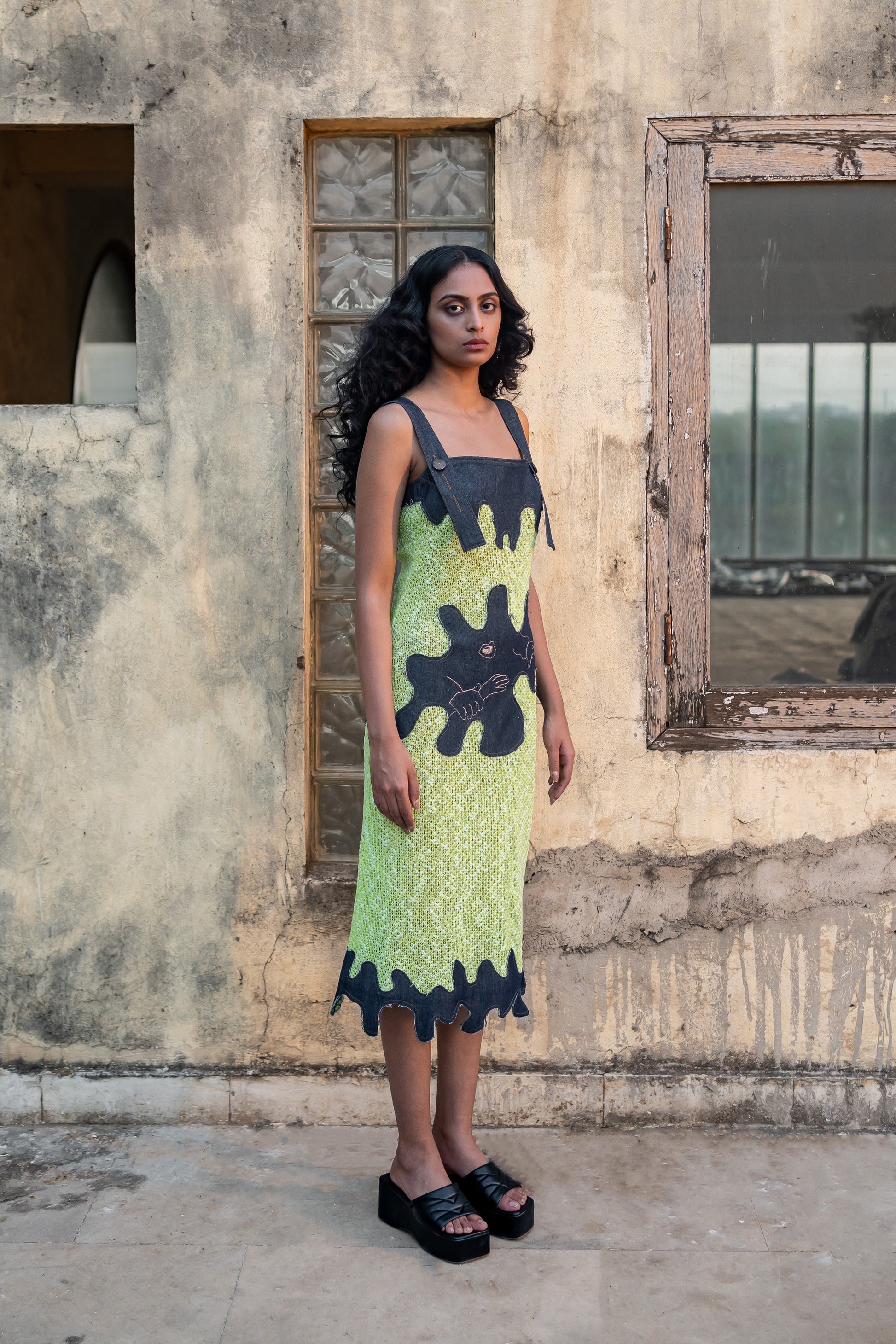 green dungarees dress Spring Green Peggy Pocket Dungaree Dress