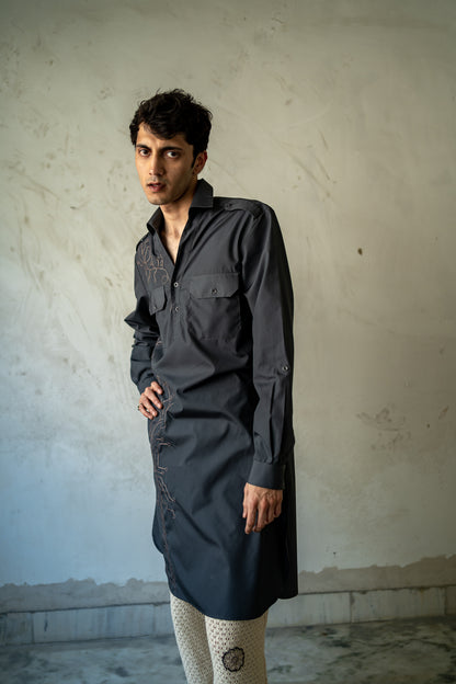 Notre-ame-Onsra-Grey-Utility-Kurta-Shirt-F